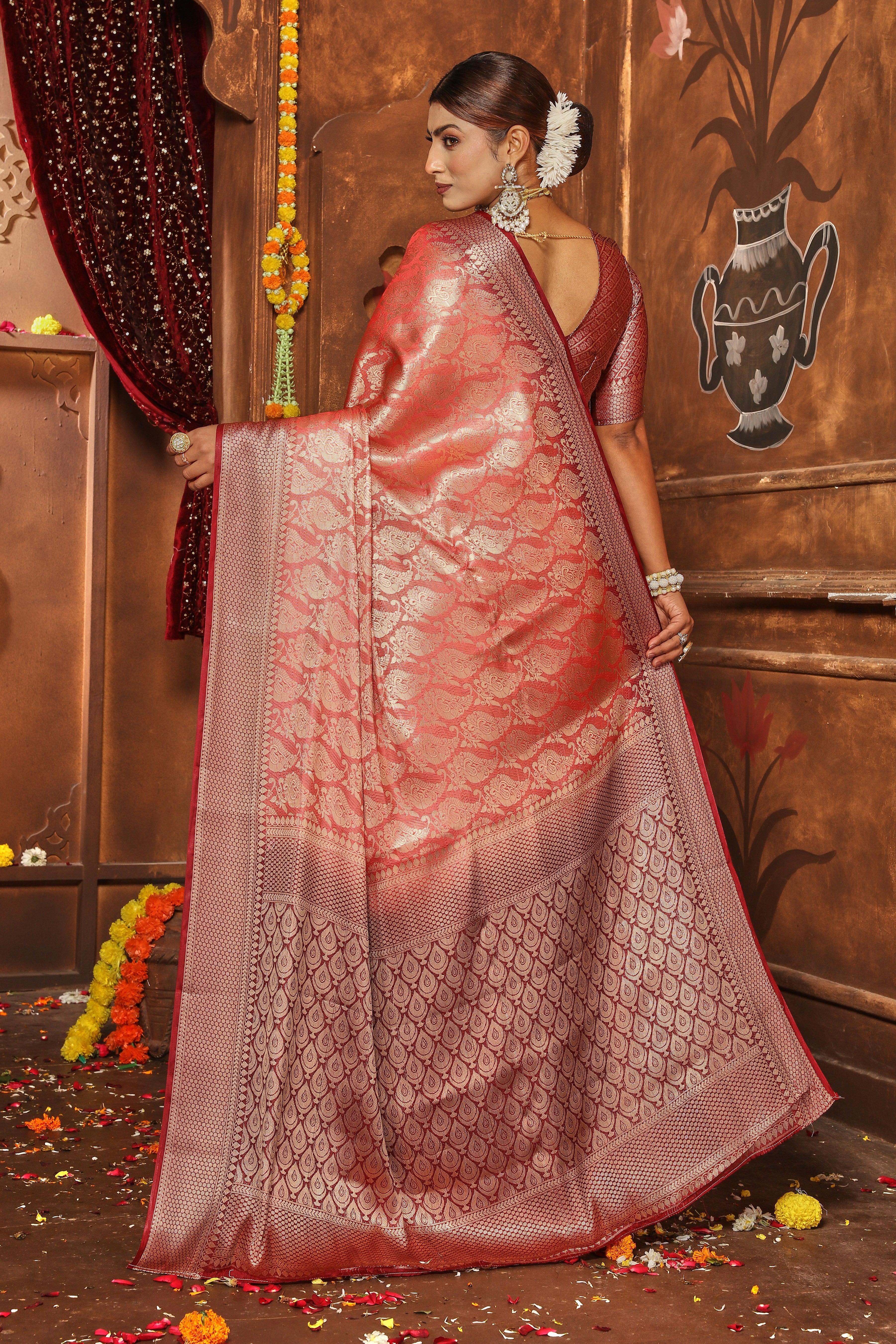 Refined Silk Fabrics: Full Zari Weave Splendor