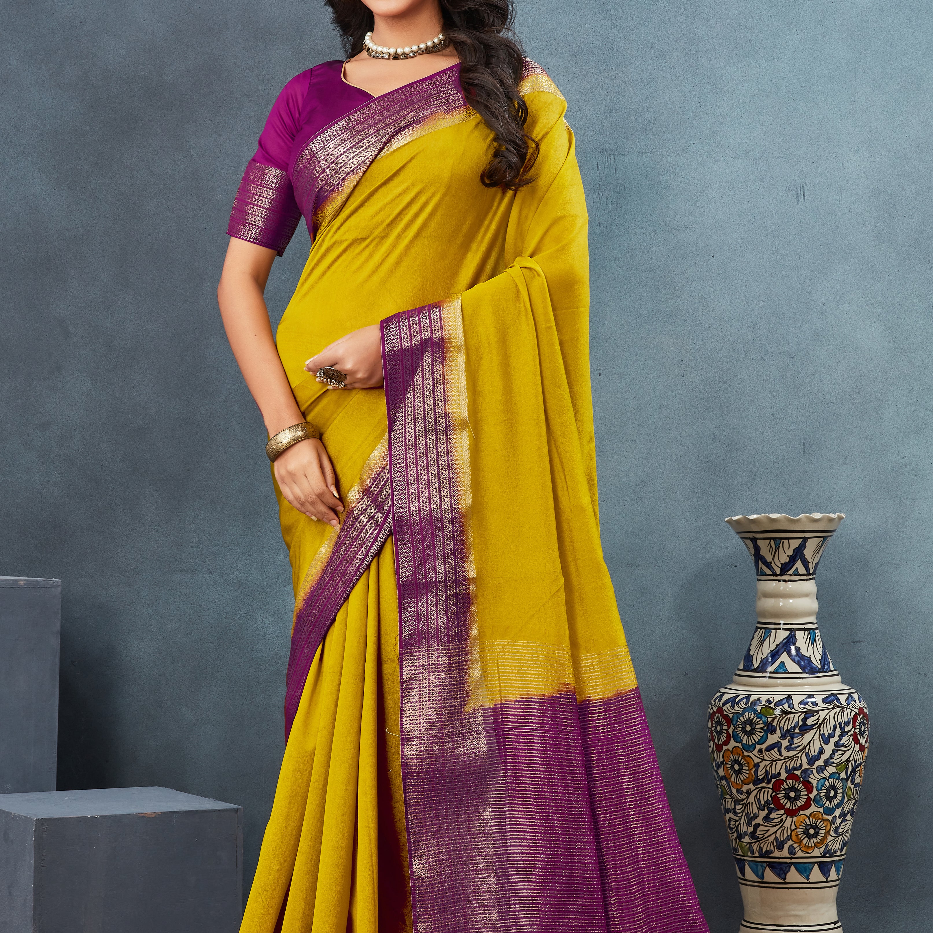 Exclusive Mysore Crepe Soft  Silk Sarees with Blouse