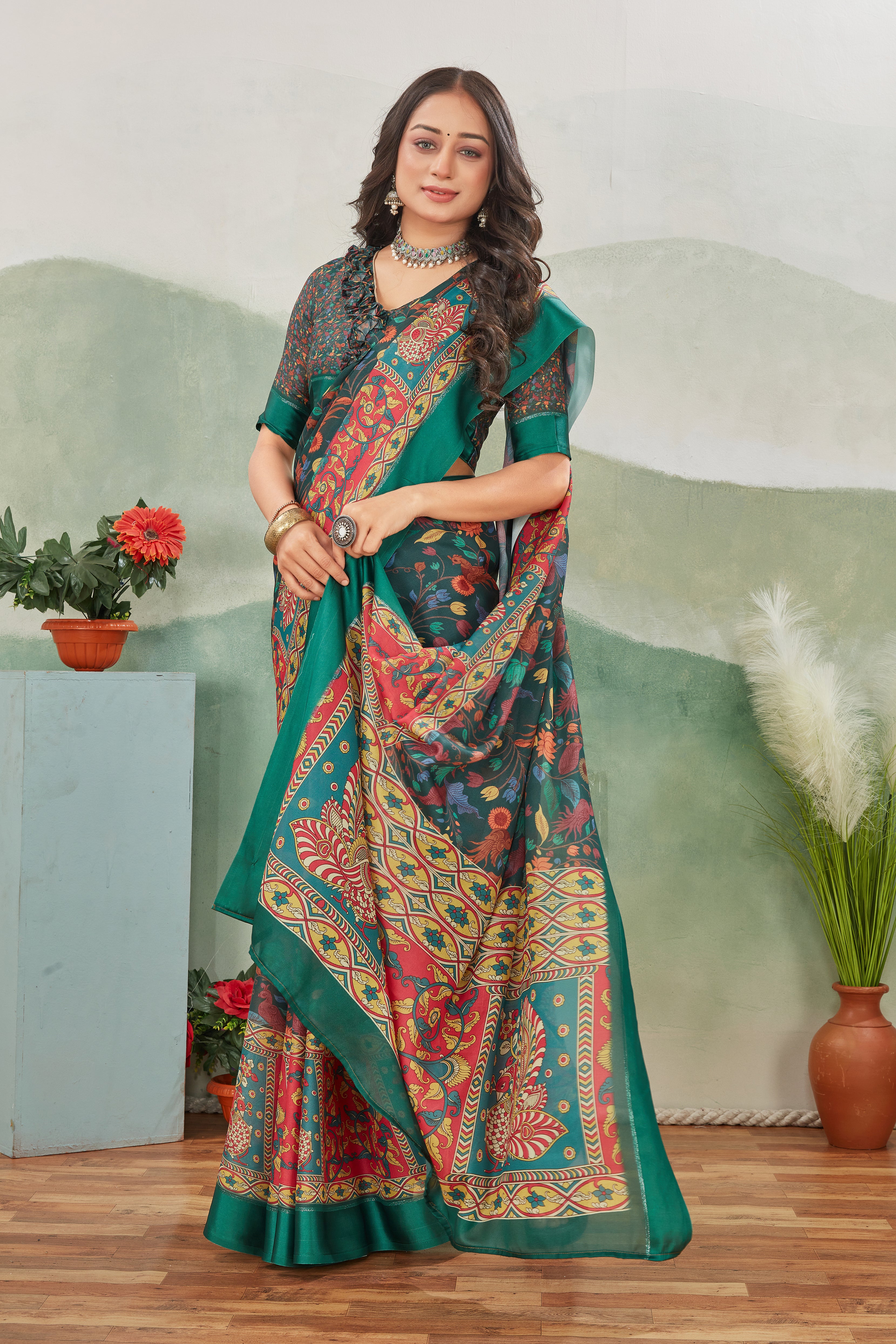 Sophistication in Every Thread: Mysore Crepe Silk with Stunning Pallu Designs