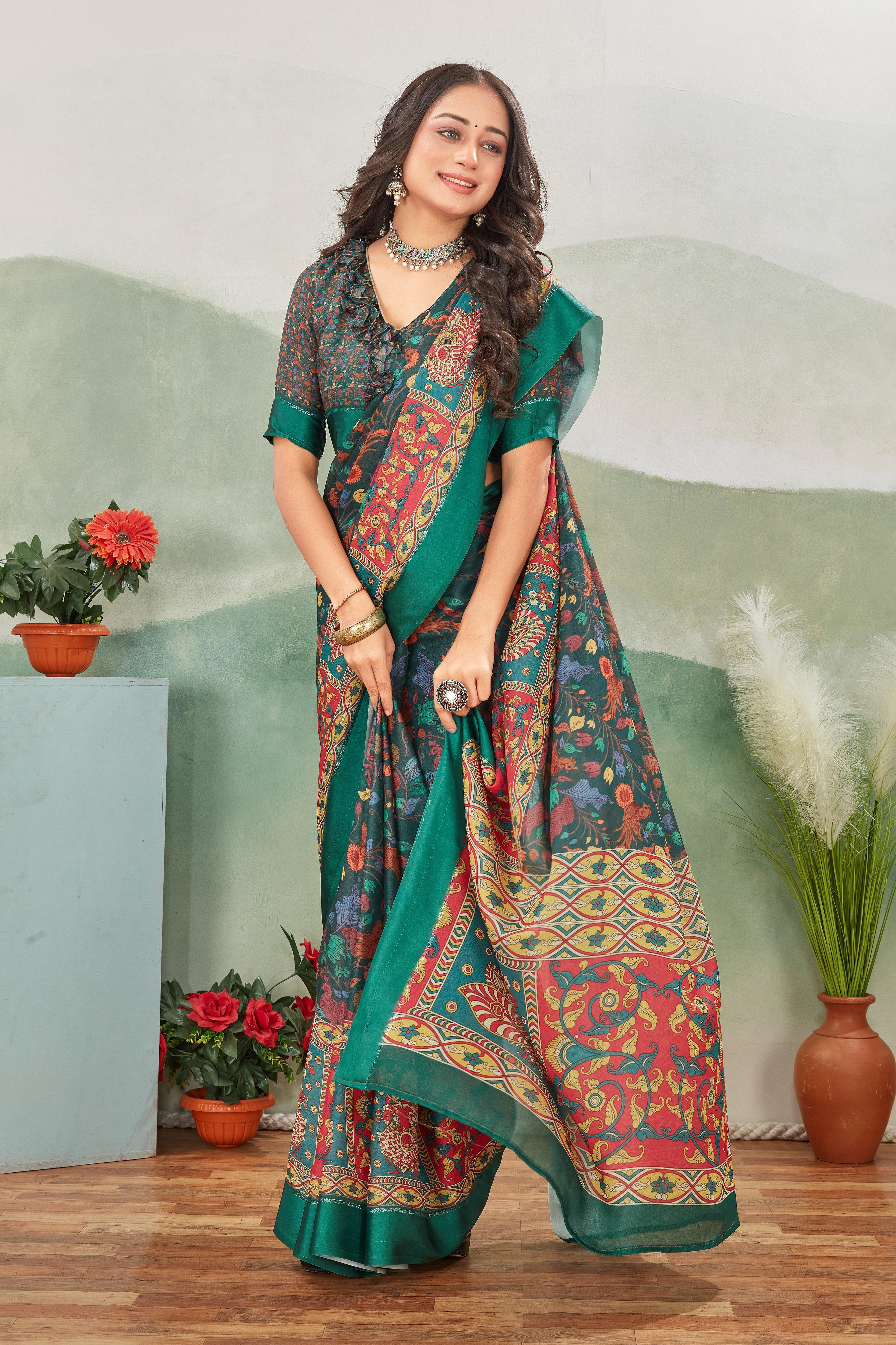 Sophistication in Every Thread: Mysore Crepe Silk with Stunning Pallu Designs