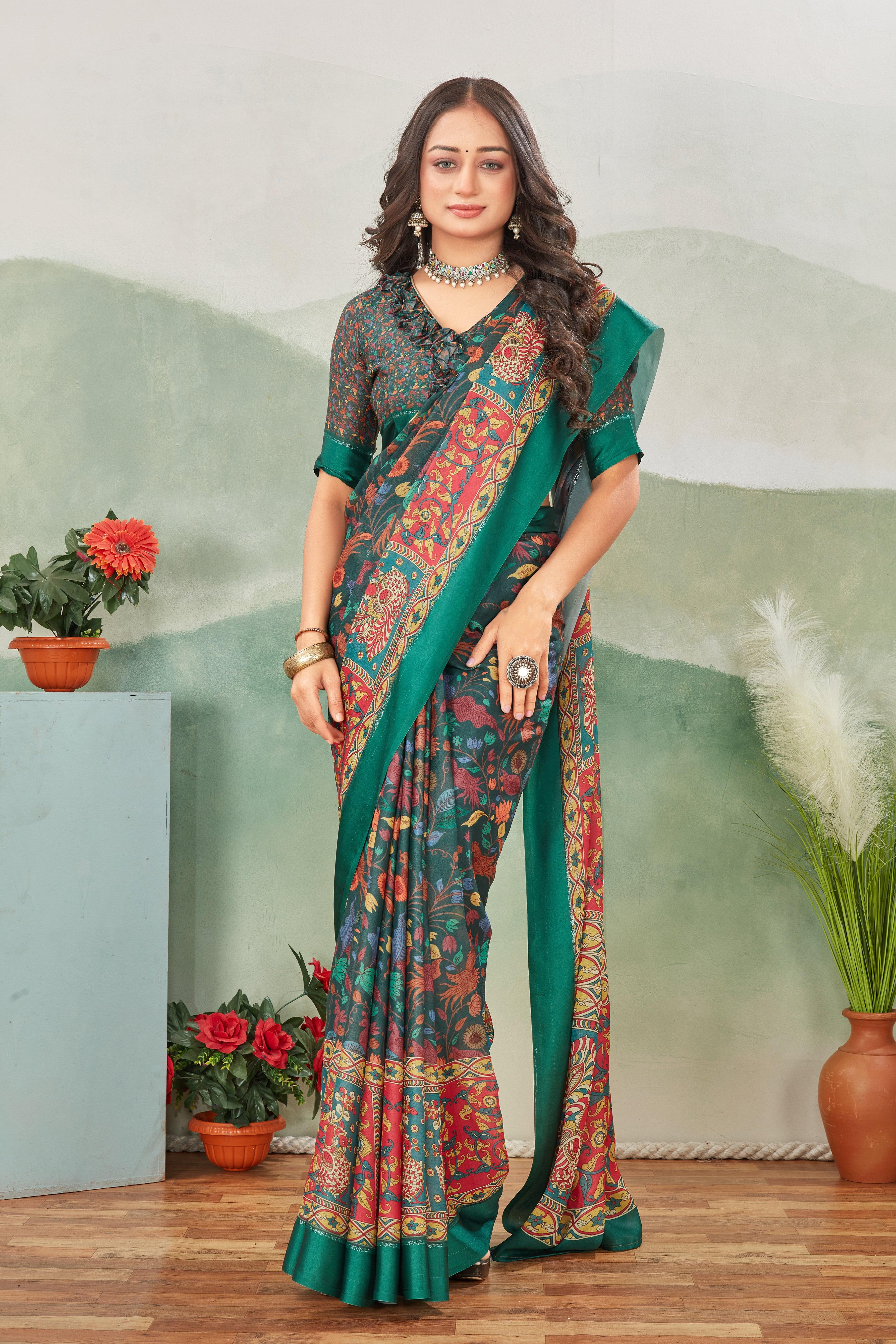 Sophistication in Every Thread: Mysore Crepe Silk with Stunning Pallu Designs