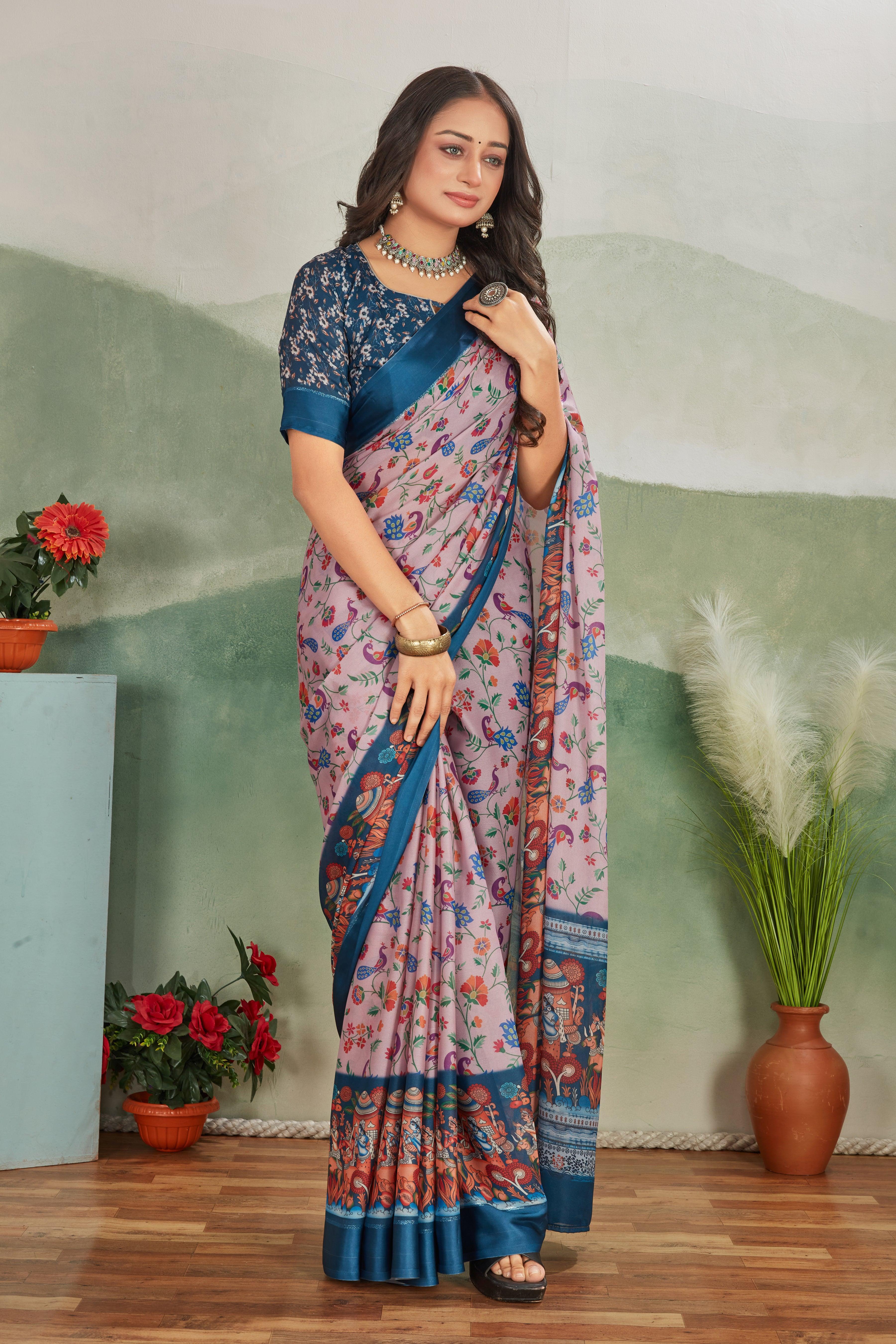 Unveil Timeless Beauty: Mysore Silk with Rich Viscose Satin Borders