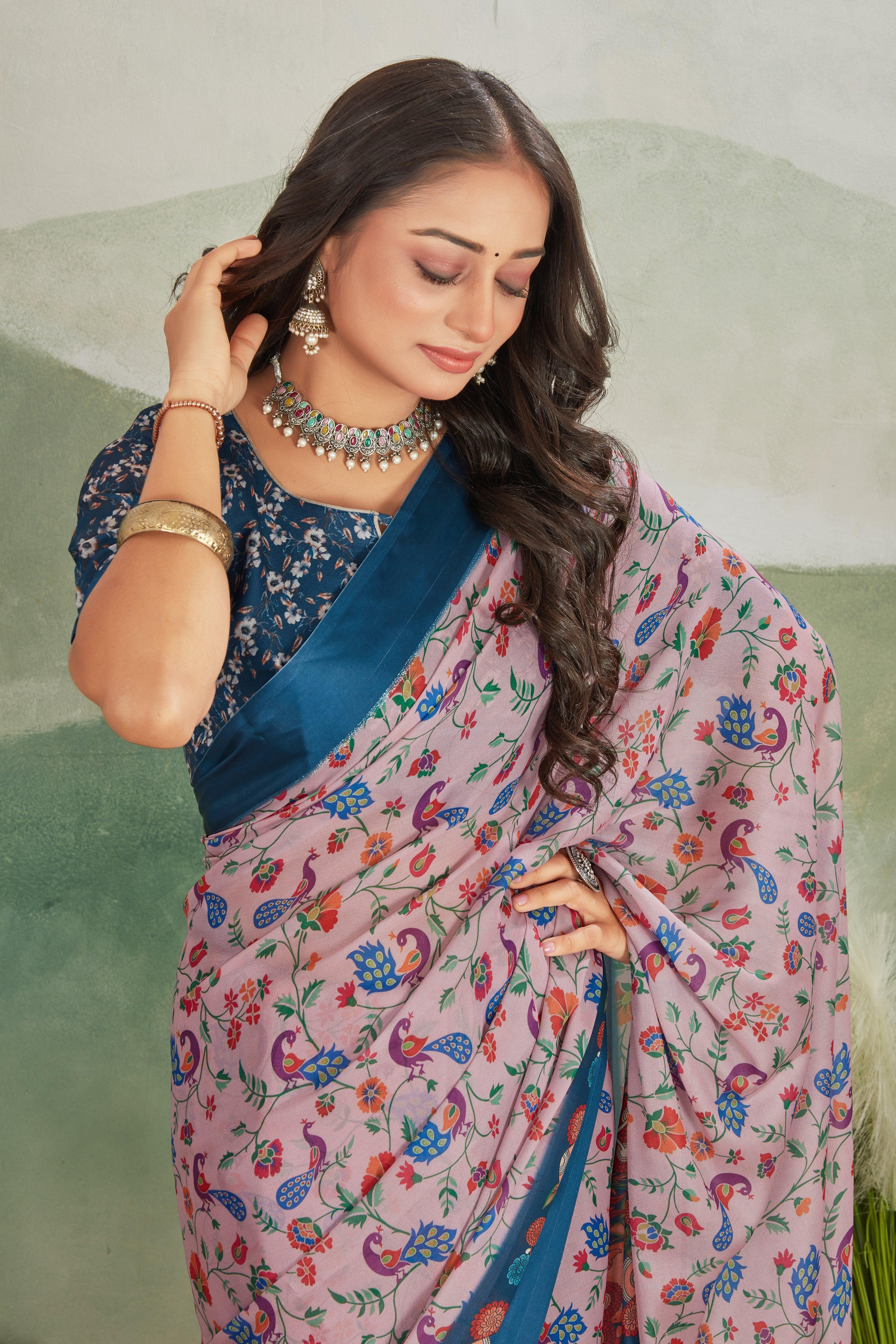 Unveil Timeless Beauty: Mysore Silk with Rich Viscose Satin Borders