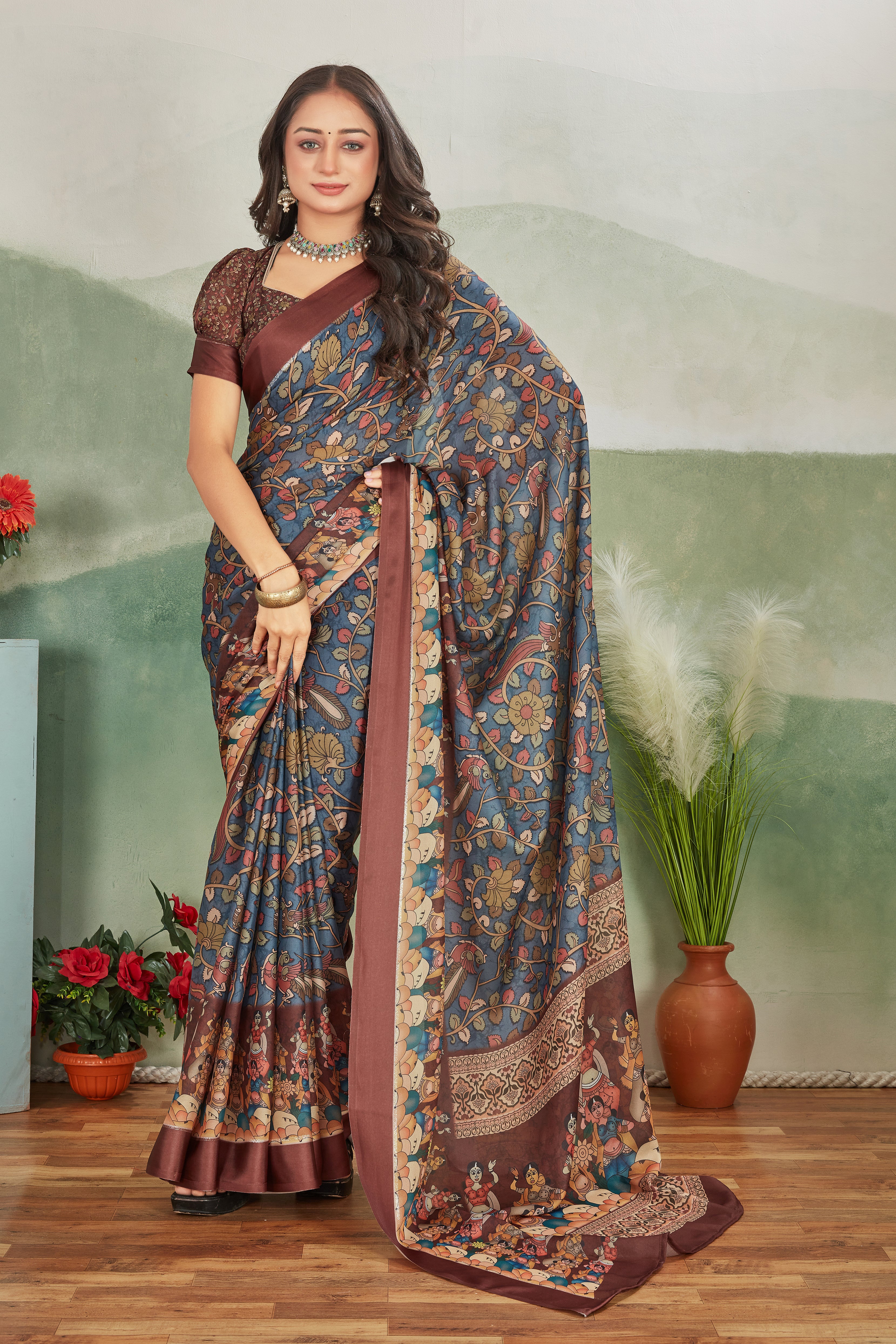 Luxurious Weave: Mysore Soft Crepe Silk with Artisan Pallu Designs