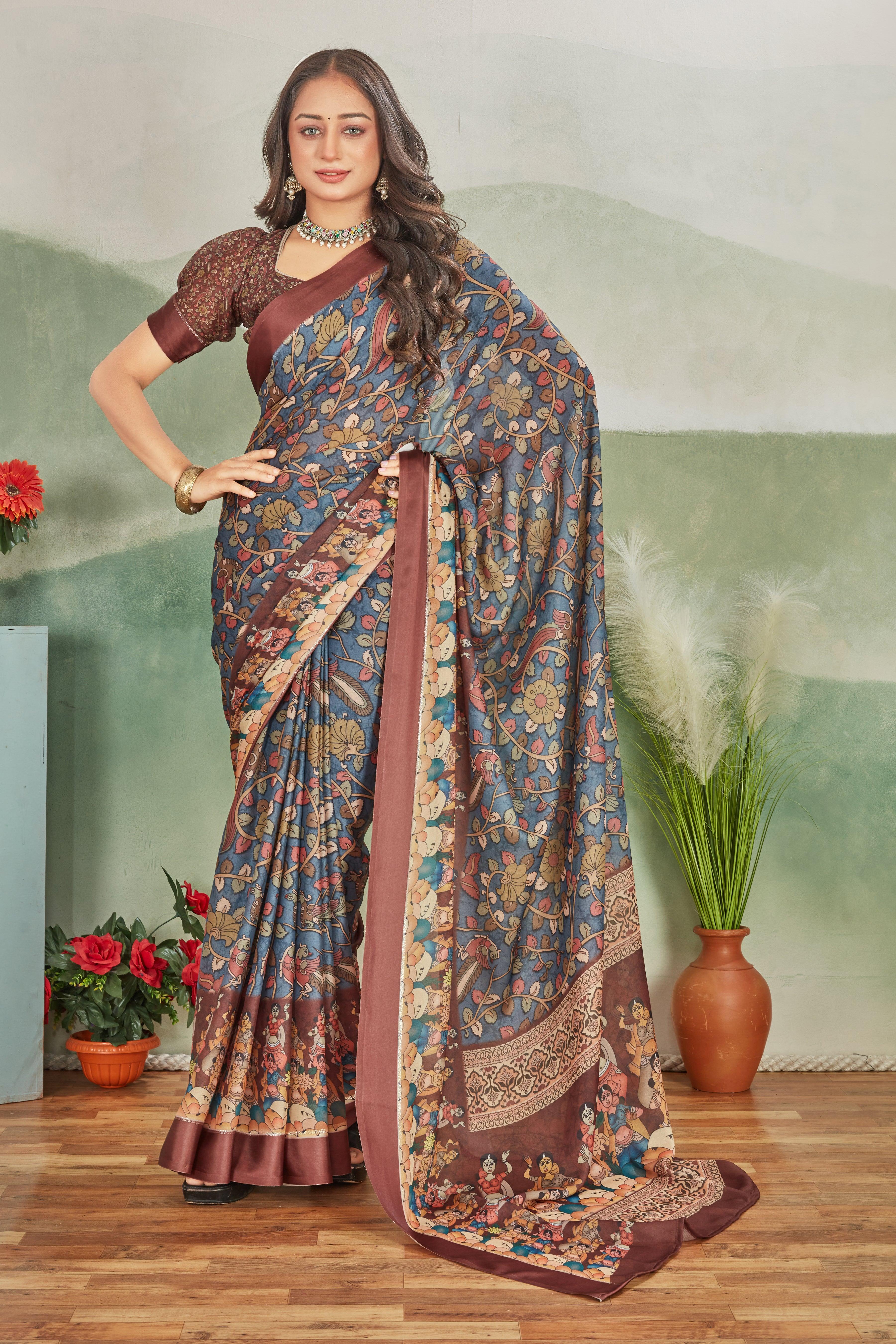 Luxurious Weave: Mysore Soft Crepe Silk with Artisan Pallu Designs