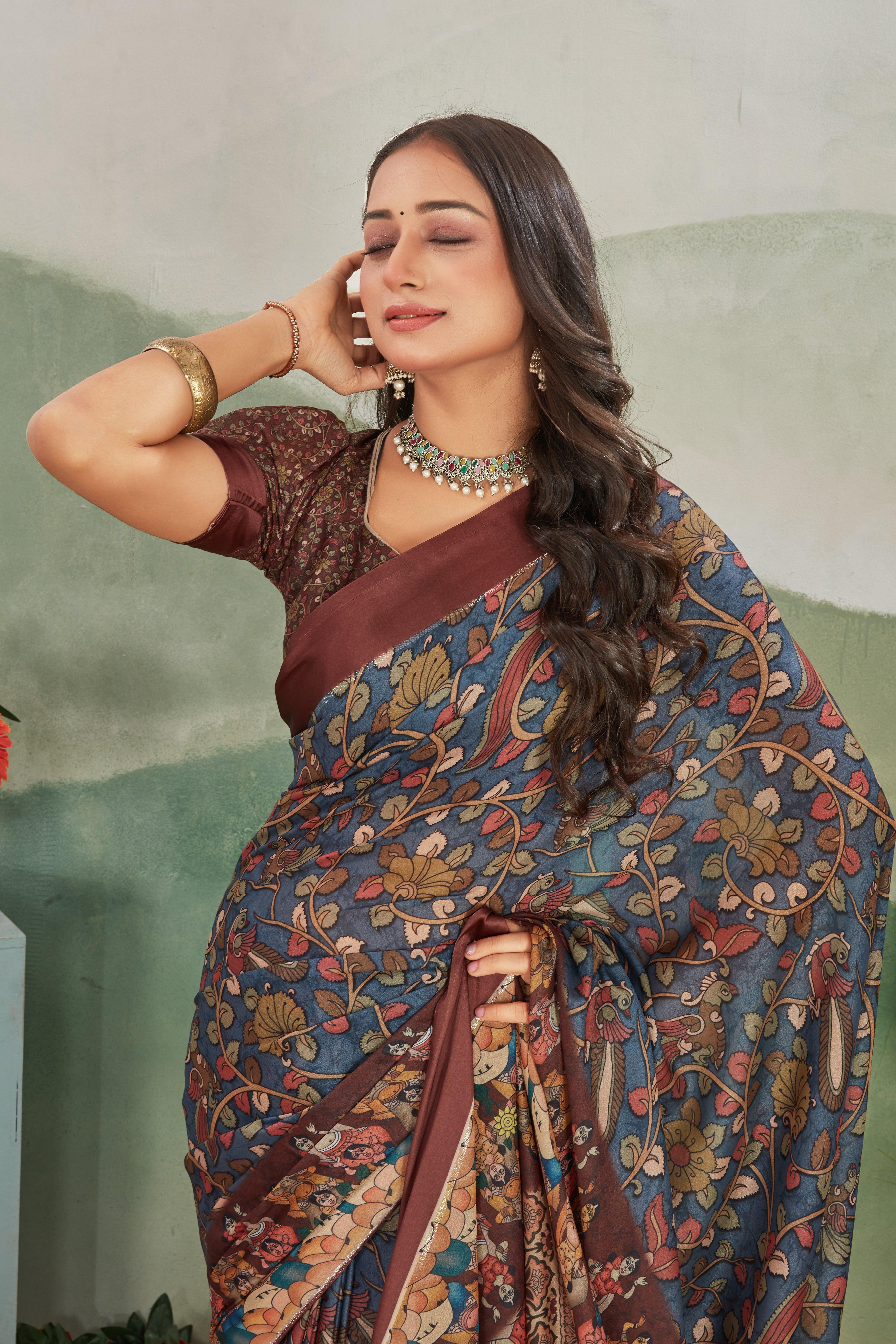 Luxurious Weave: Mysore Soft Crepe Silk with Artisan Pallu Designs