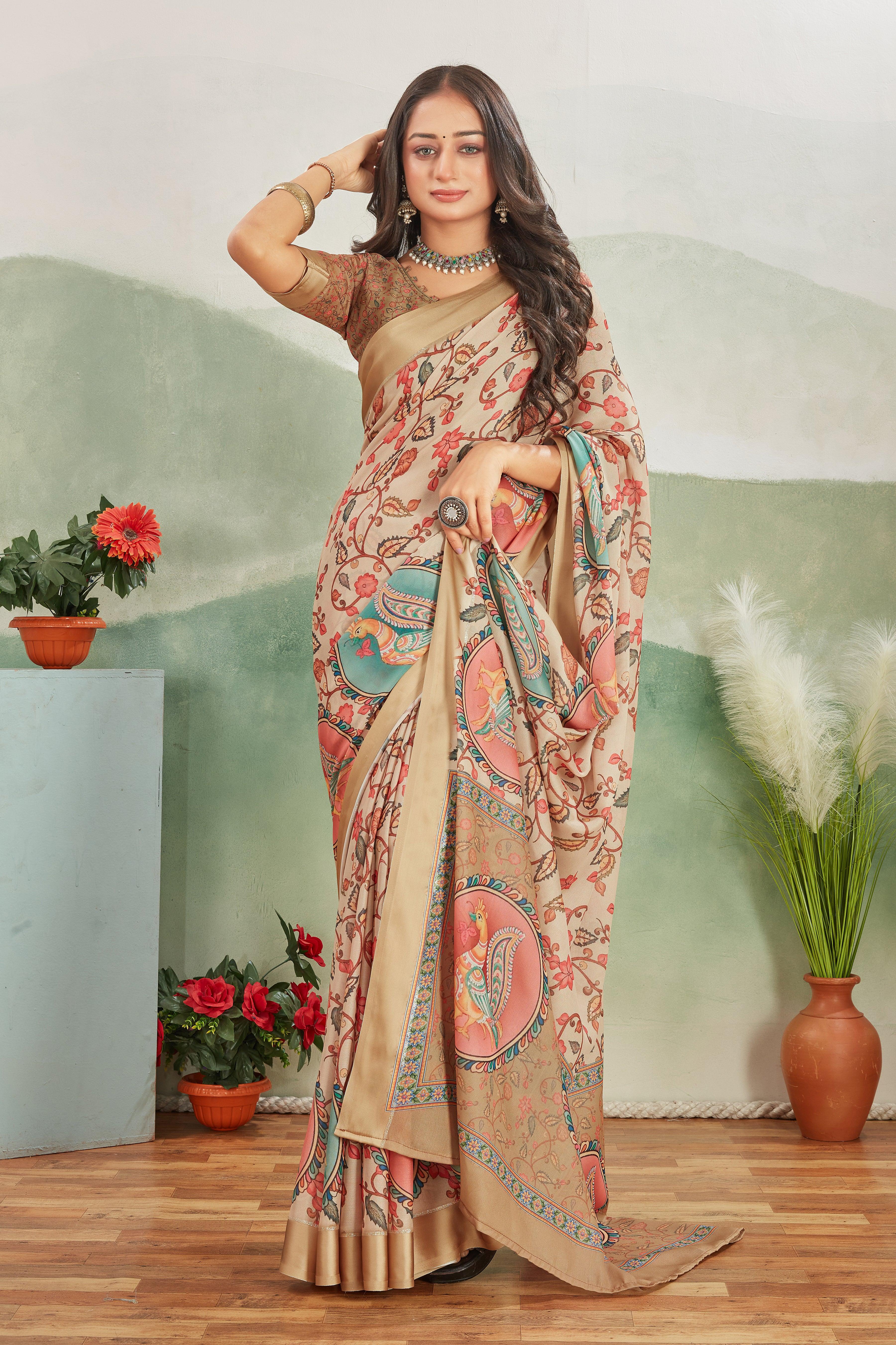 Enchanted Elegance: Mysore Silk with Stunning Pallu and Matching Blouse
