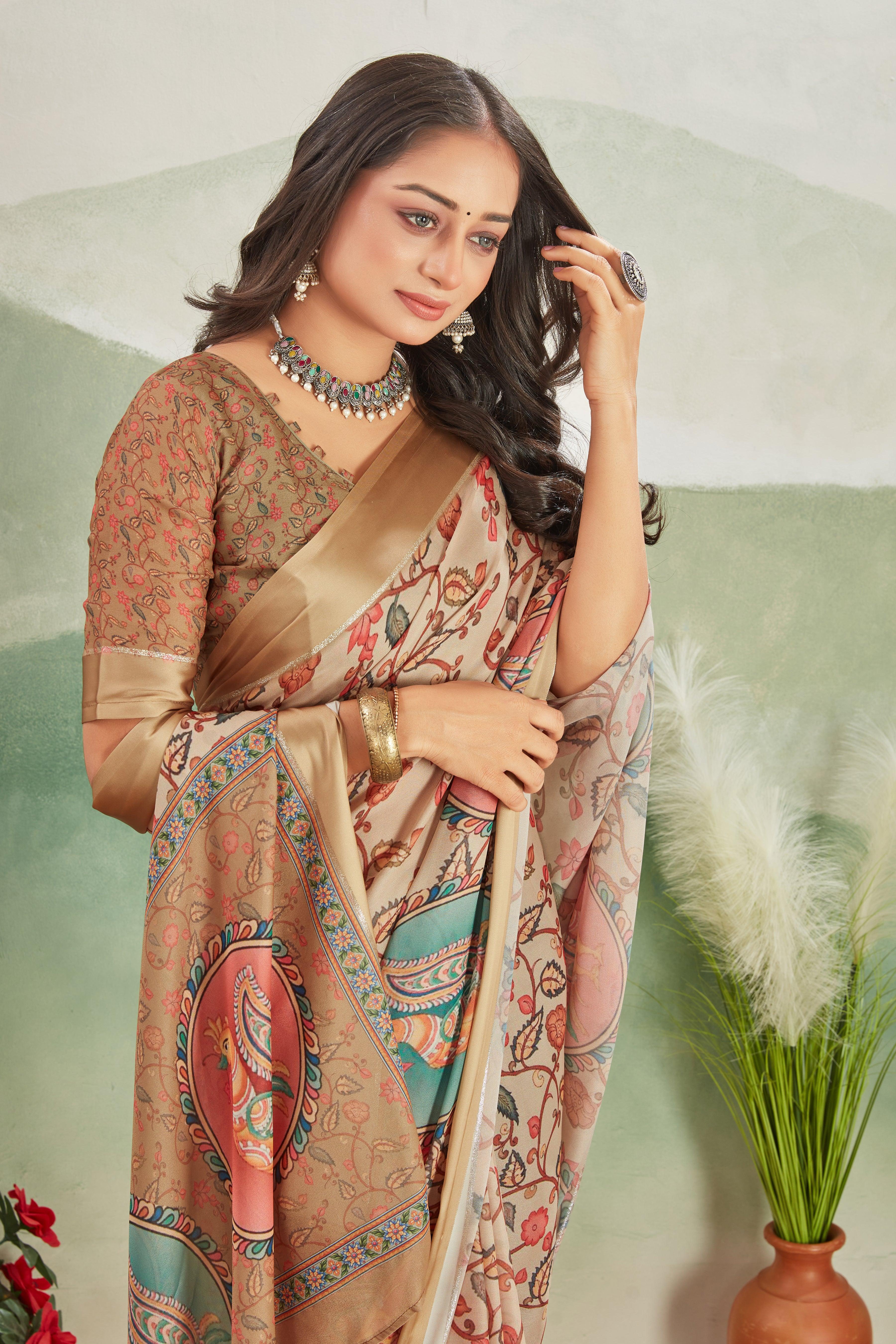 Enchanted Elegance: Mysore Silk with Stunning Pallu and Matching Blouse
