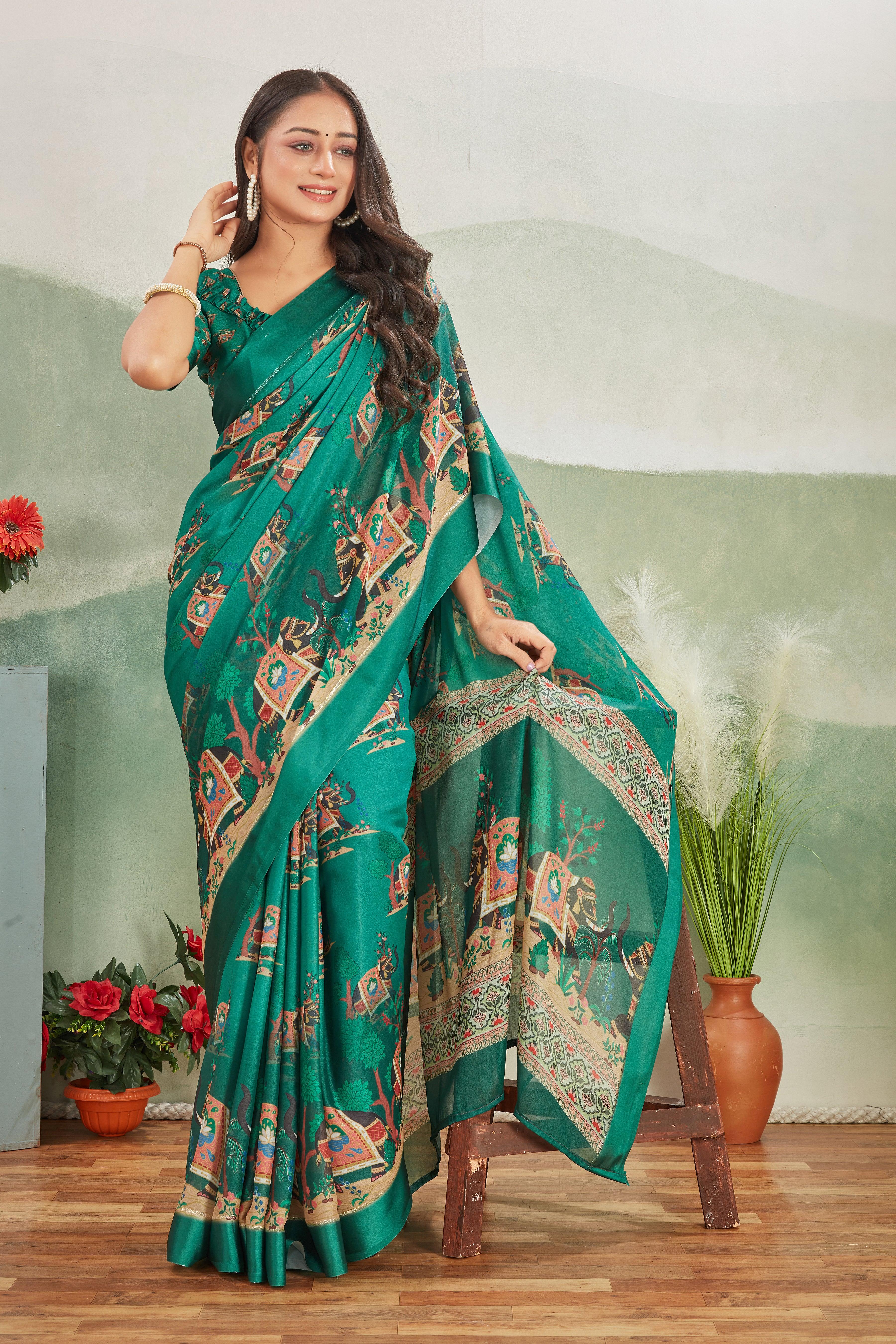 Tradition Revamped: Mysore Silk with Intricate Pallu and Viscose Satin Borders