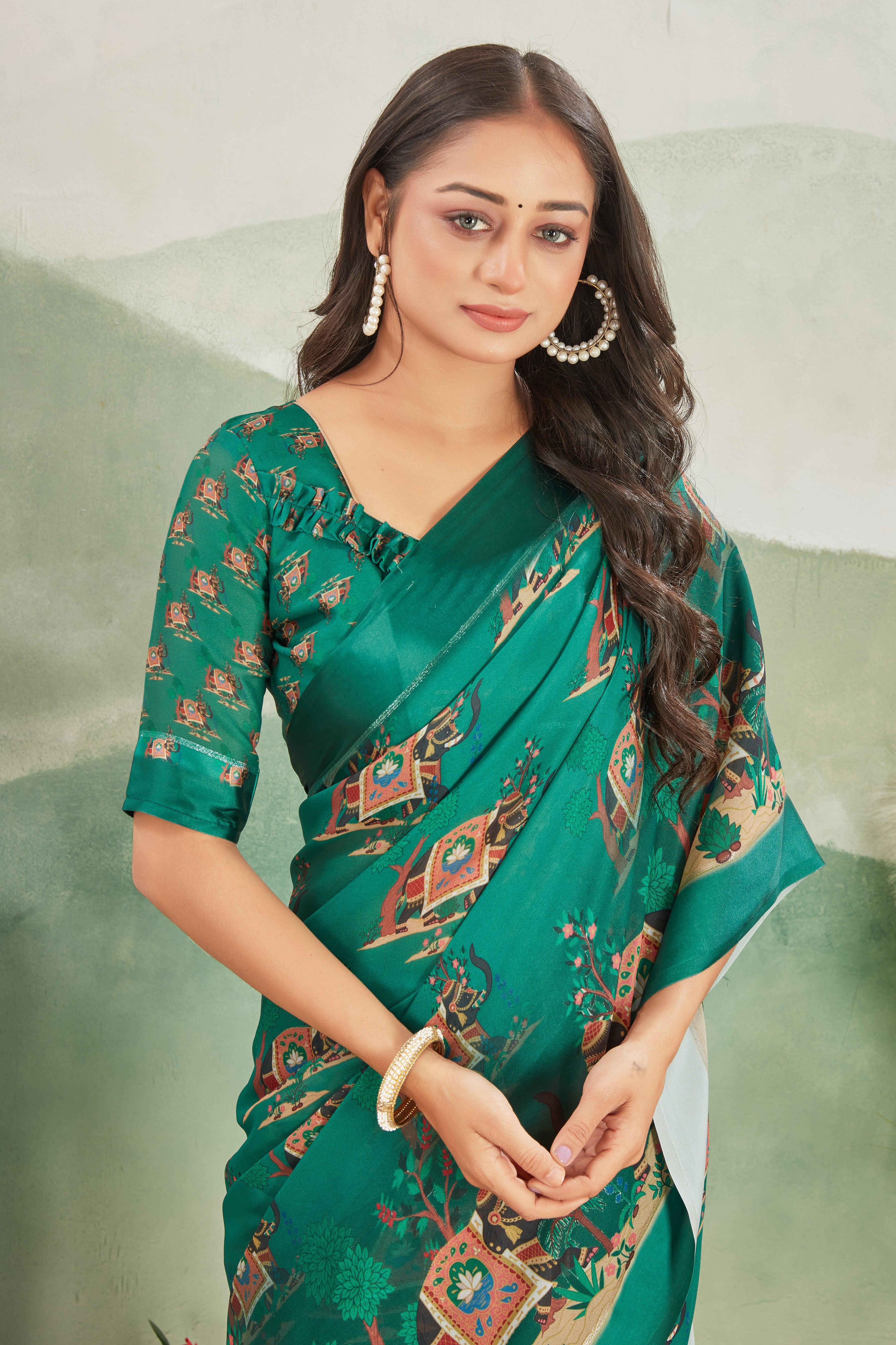 Tradition Revamped: Mysore Silk with Intricate Pallu and Viscose Satin Borders