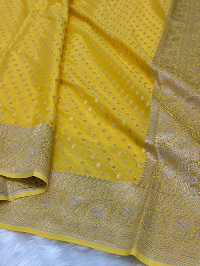 Crepe Silky Katan Banarasi Saree | Premium Jacquard Silk Saree | Mysorepattu