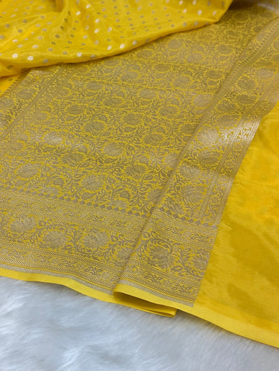 Crepe Silky Katan Banarasi Saree | Premium Jacquard Silk Saree | Mysorepattu