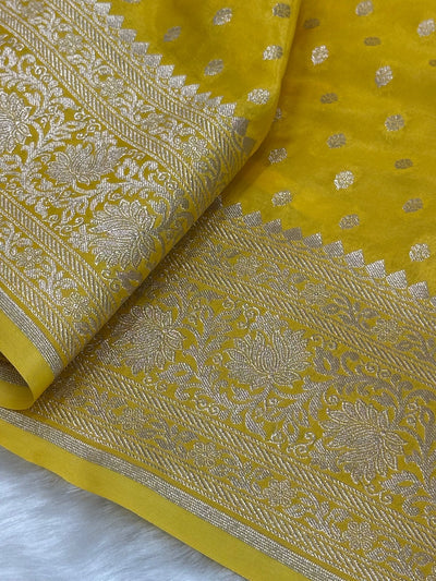 Crepe Silky Katan Banarasi Saree | Premium Jacquard Silk Saree | Mysorepattu