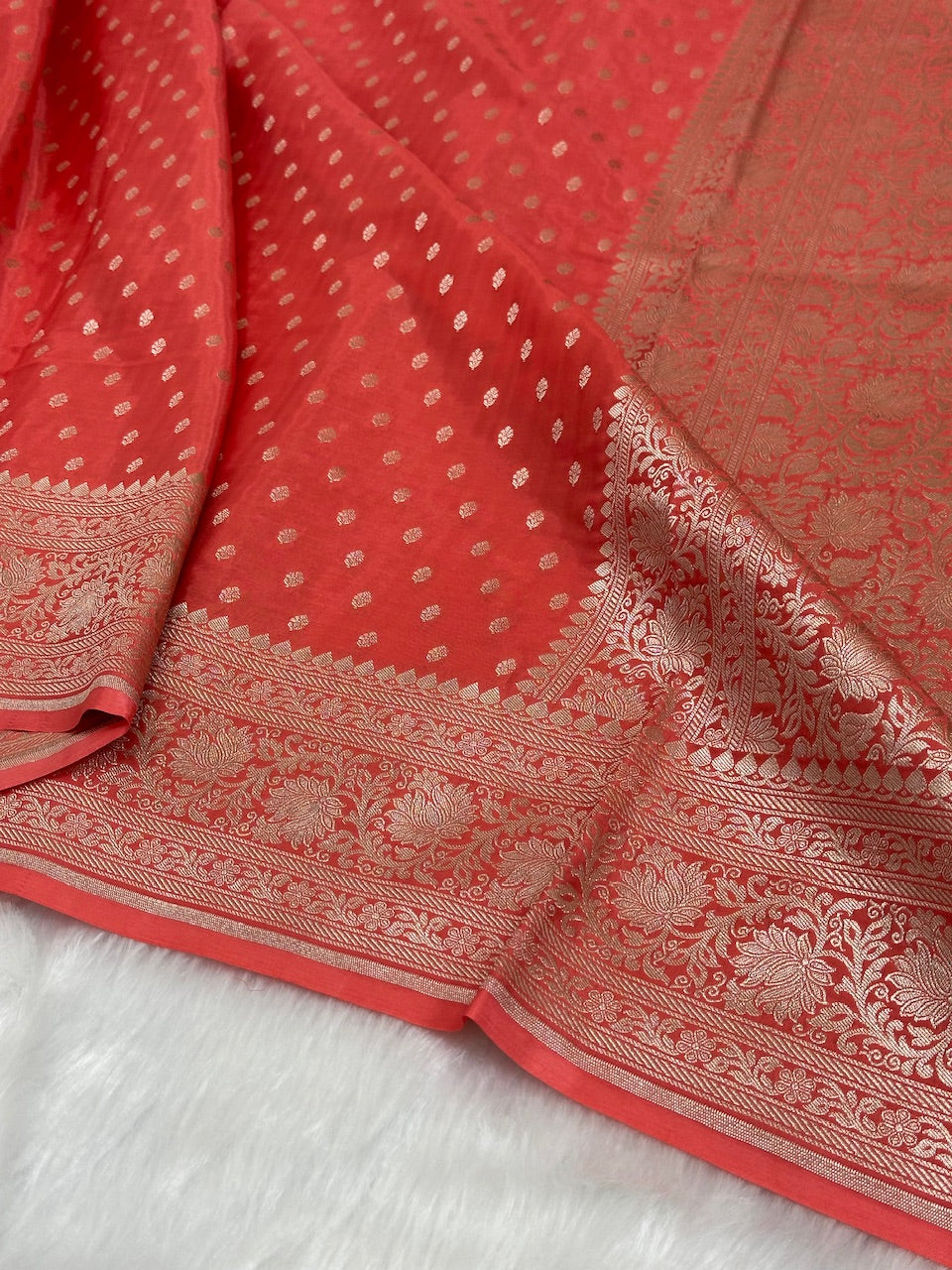Crepe Silky Katan Banarasi Saree | Premium Jacquard Silk Saree | Mysorepattu