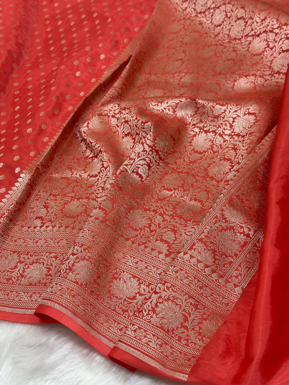 Crepe Silky Katan Banarasi Saree | Premium Jacquard Silk Saree | Mysorepattu