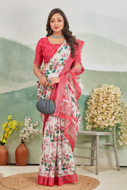 Pastel Perfection: Pure Linen Saree for All Occasions
