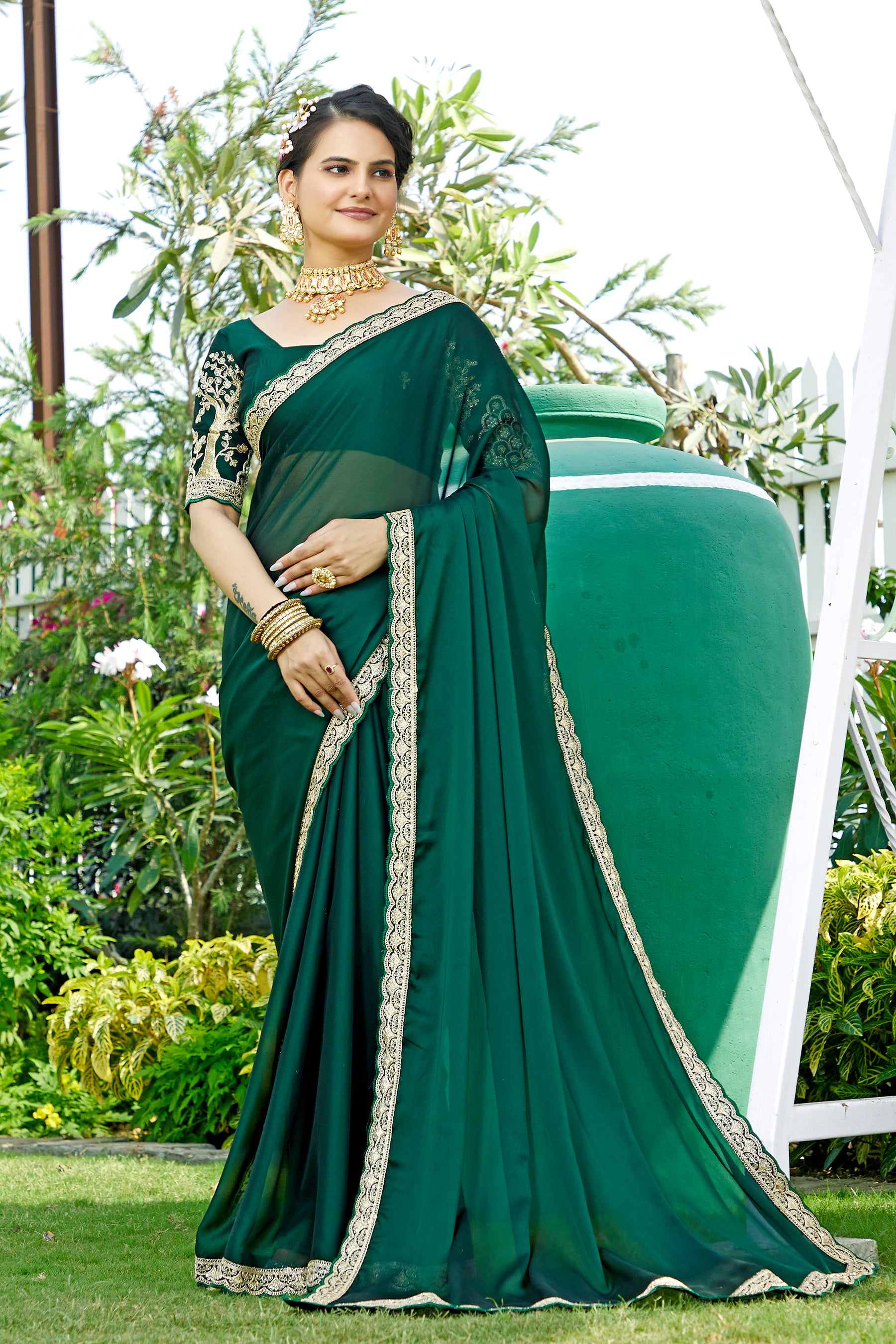 Step into Luxury: Premium Space Silk with Flawless Embroidery