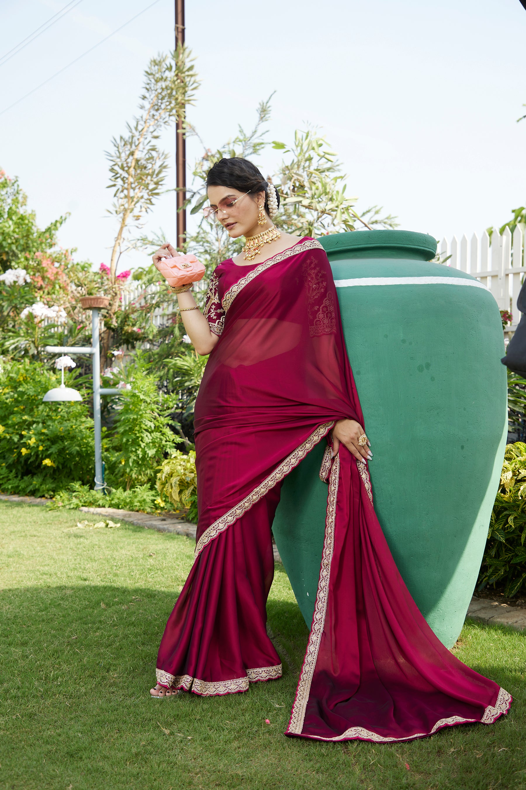 A Vision in Silk: Stunning Hand-Crafted Saree
