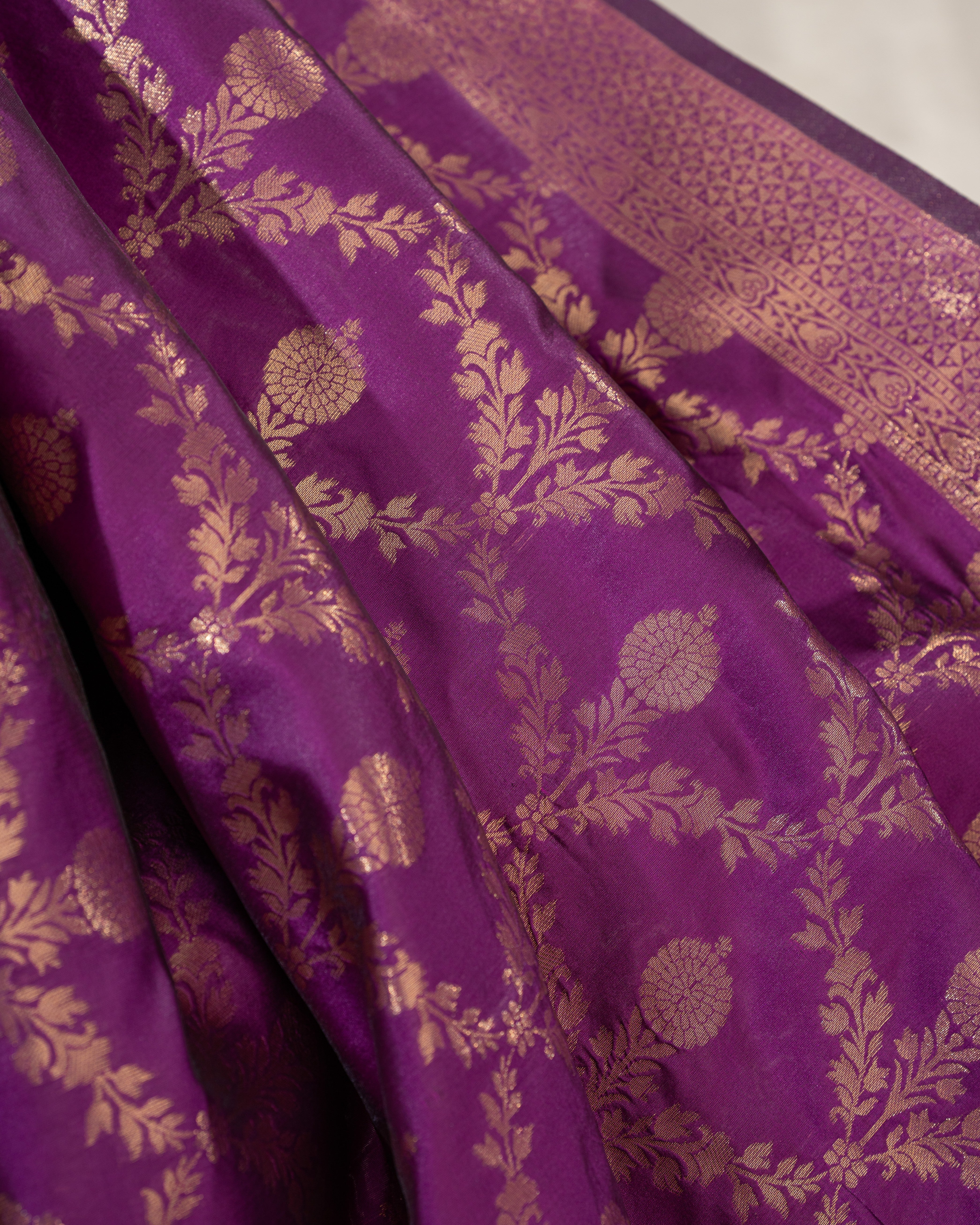 Semi-Soft Mysore Silk Sarees with Traditional Border – Beautiful Solid Colors