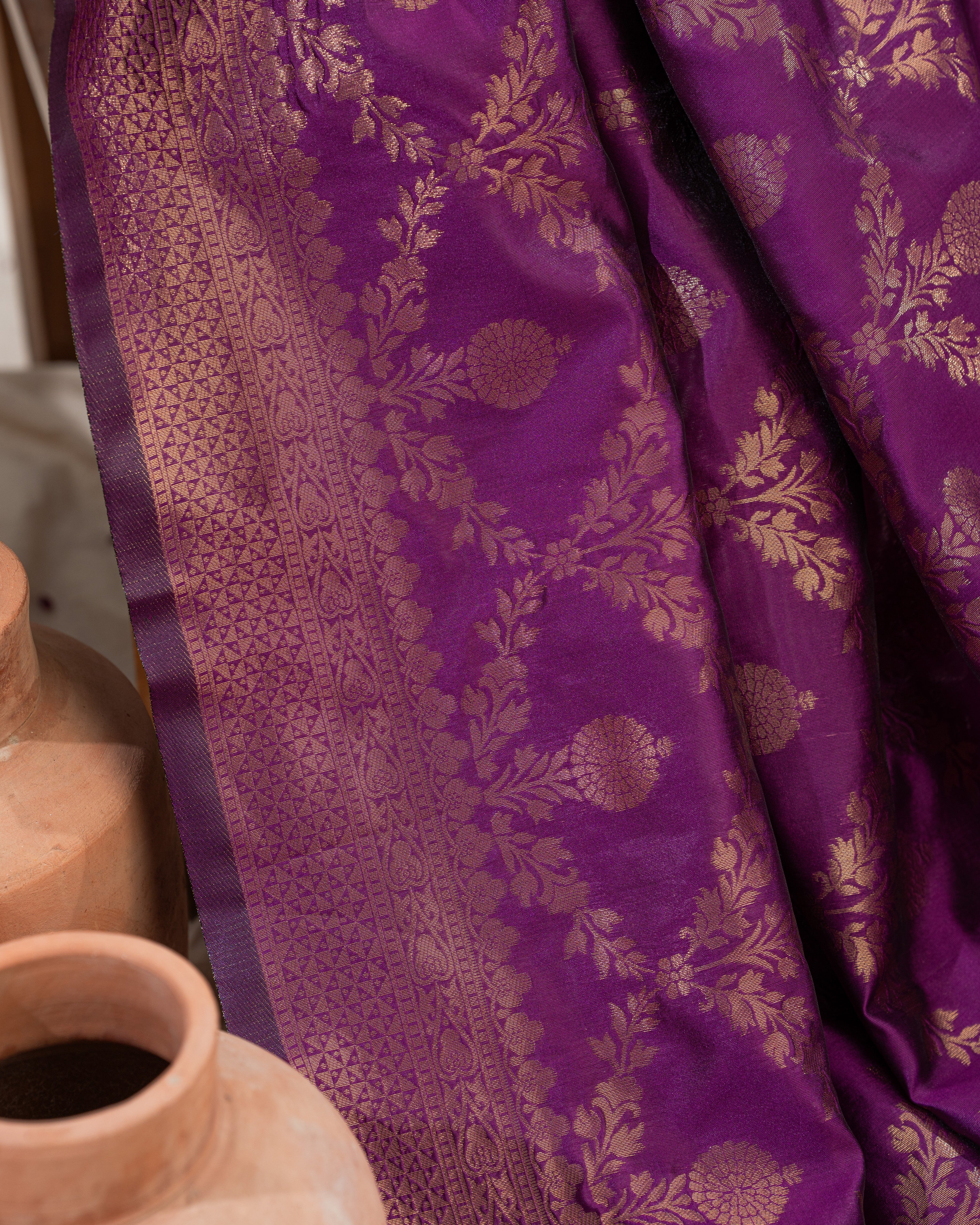 Semi-Soft Mysore Silk Sarees with Traditional Border – Beautiful Solid Colors