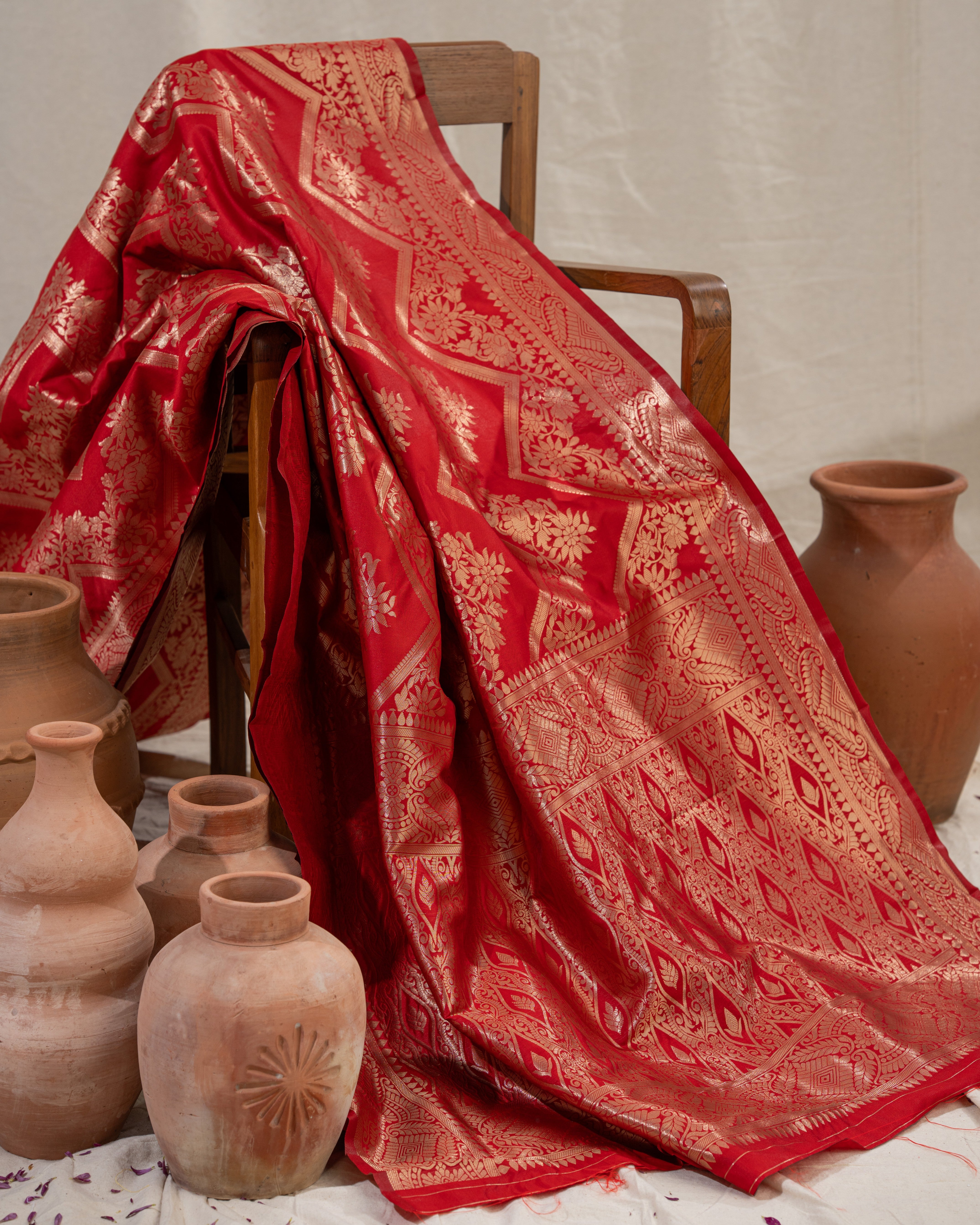 Pure Soft Silk with Contrast Borders