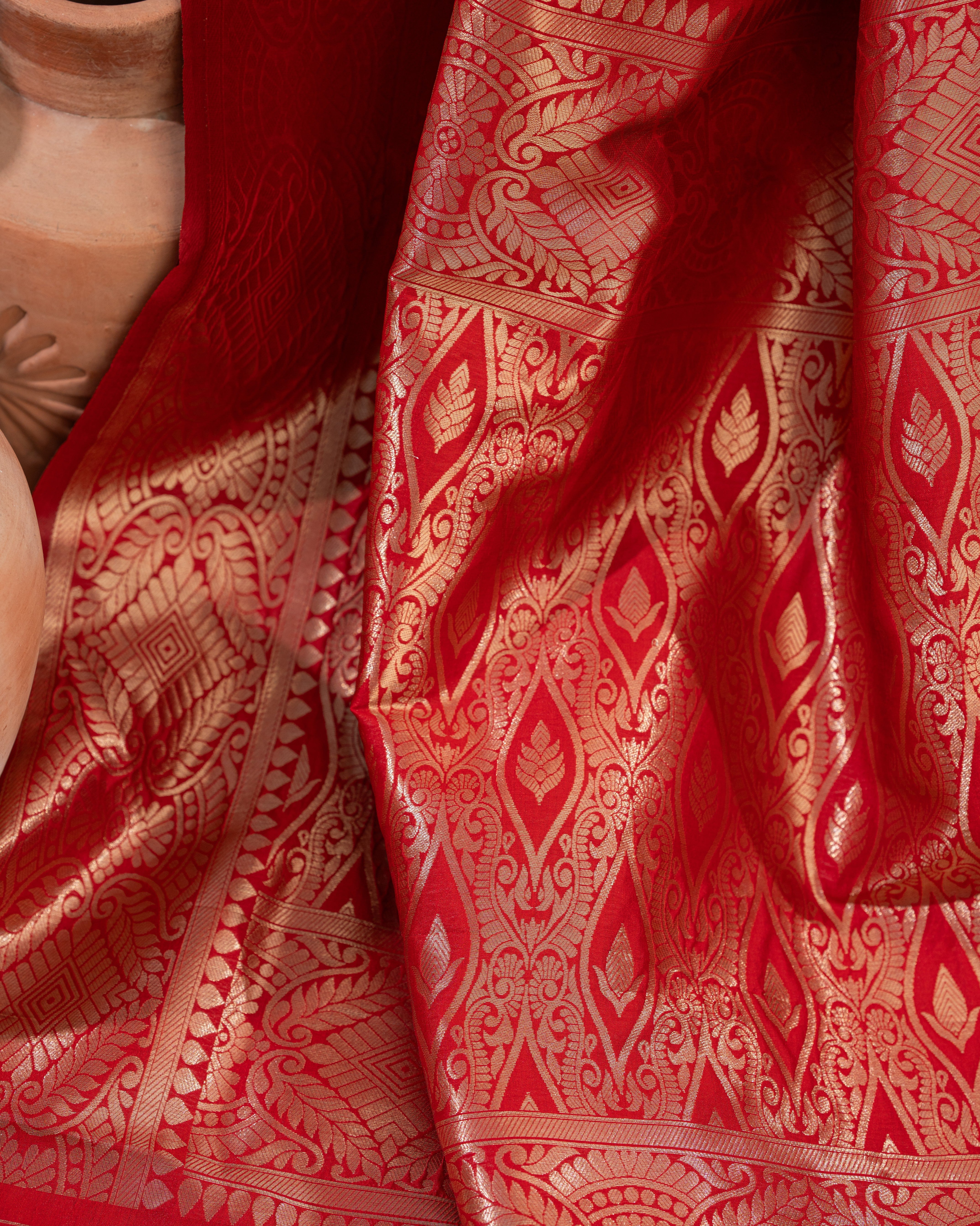 Pure Soft Silk with Contrast Borders