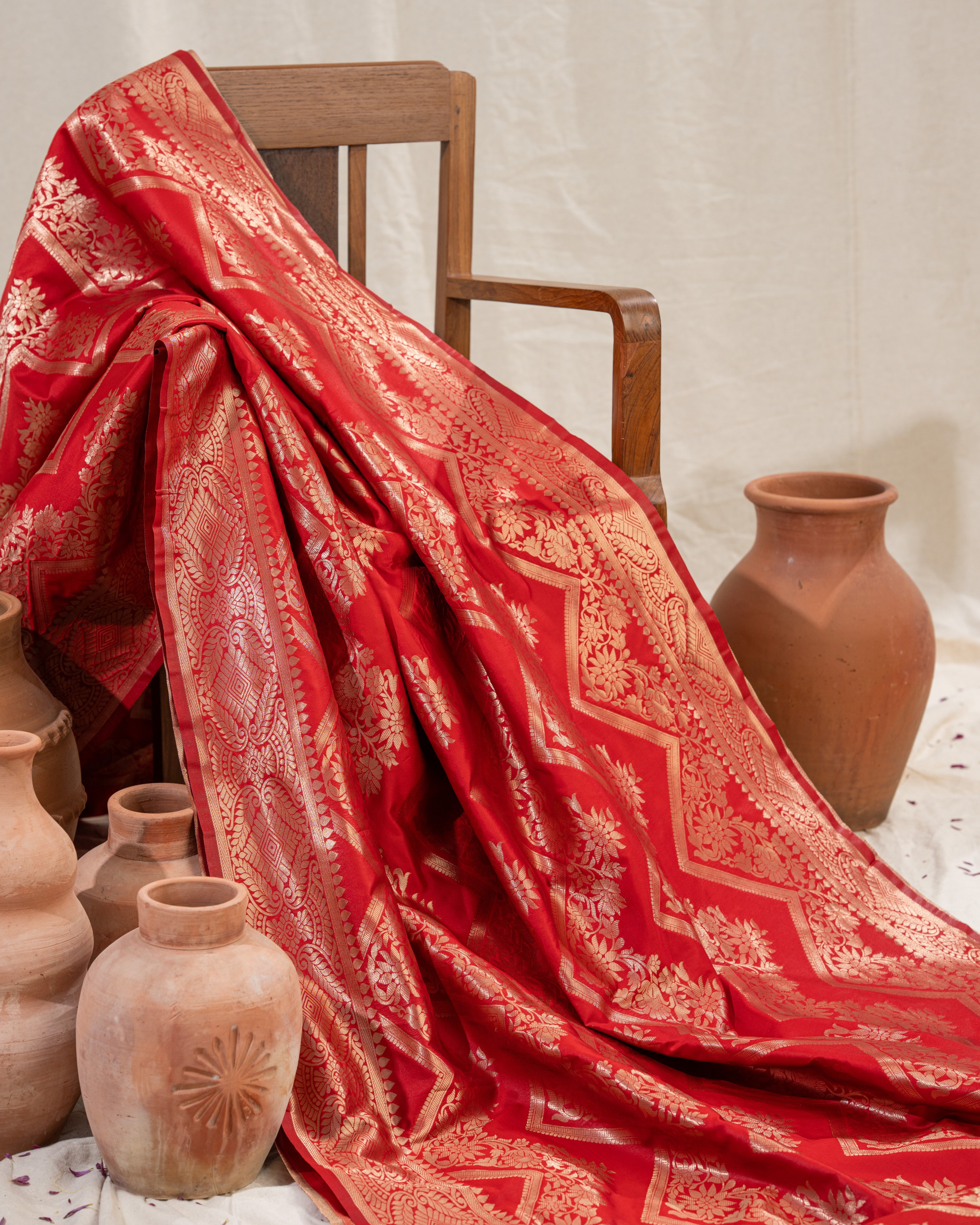 Pure Soft Silk with Contrast Borders