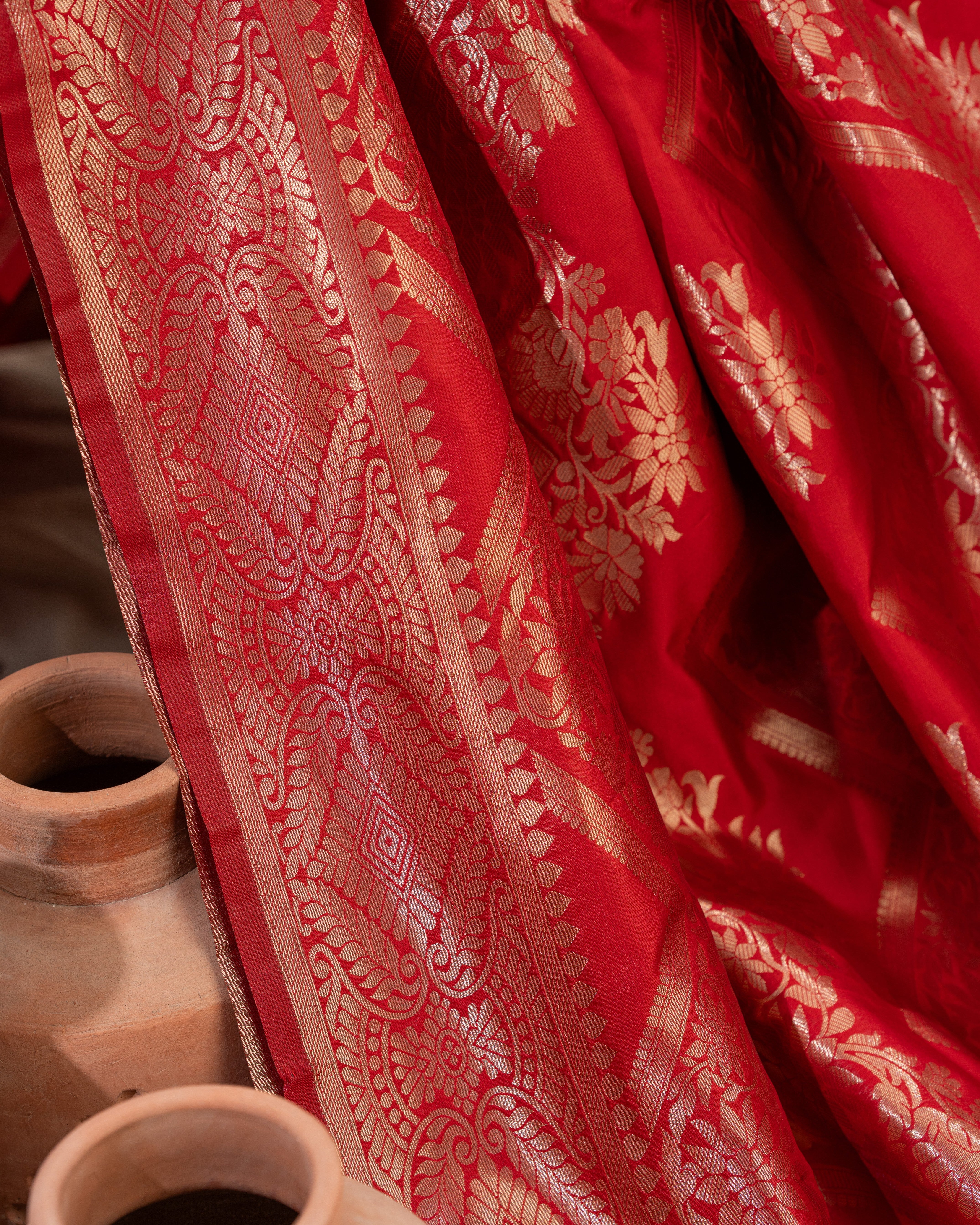 Pure Soft Silk with Contrast Borders