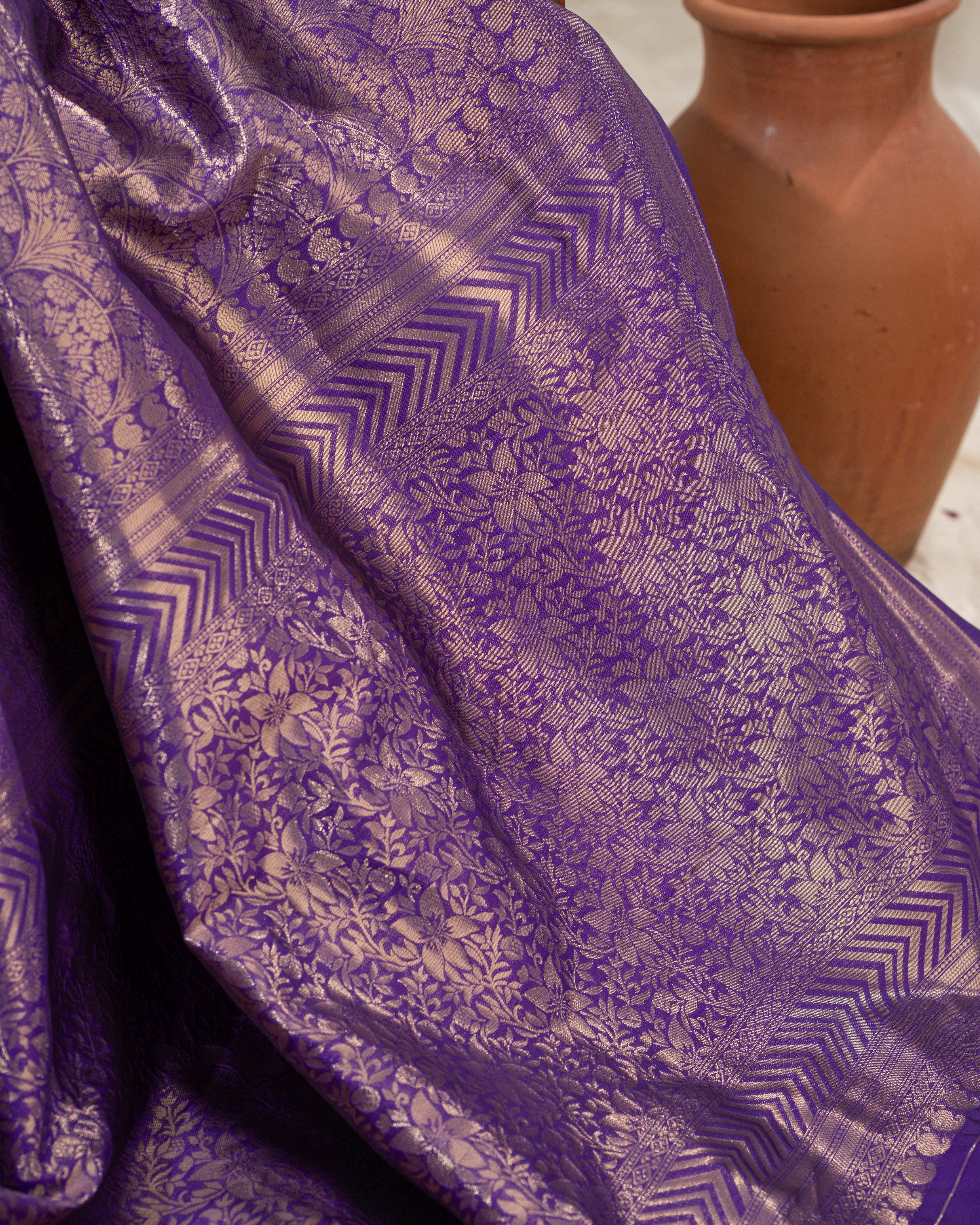 Brocade Soft Silk Saree in Beautiful Solid Colours