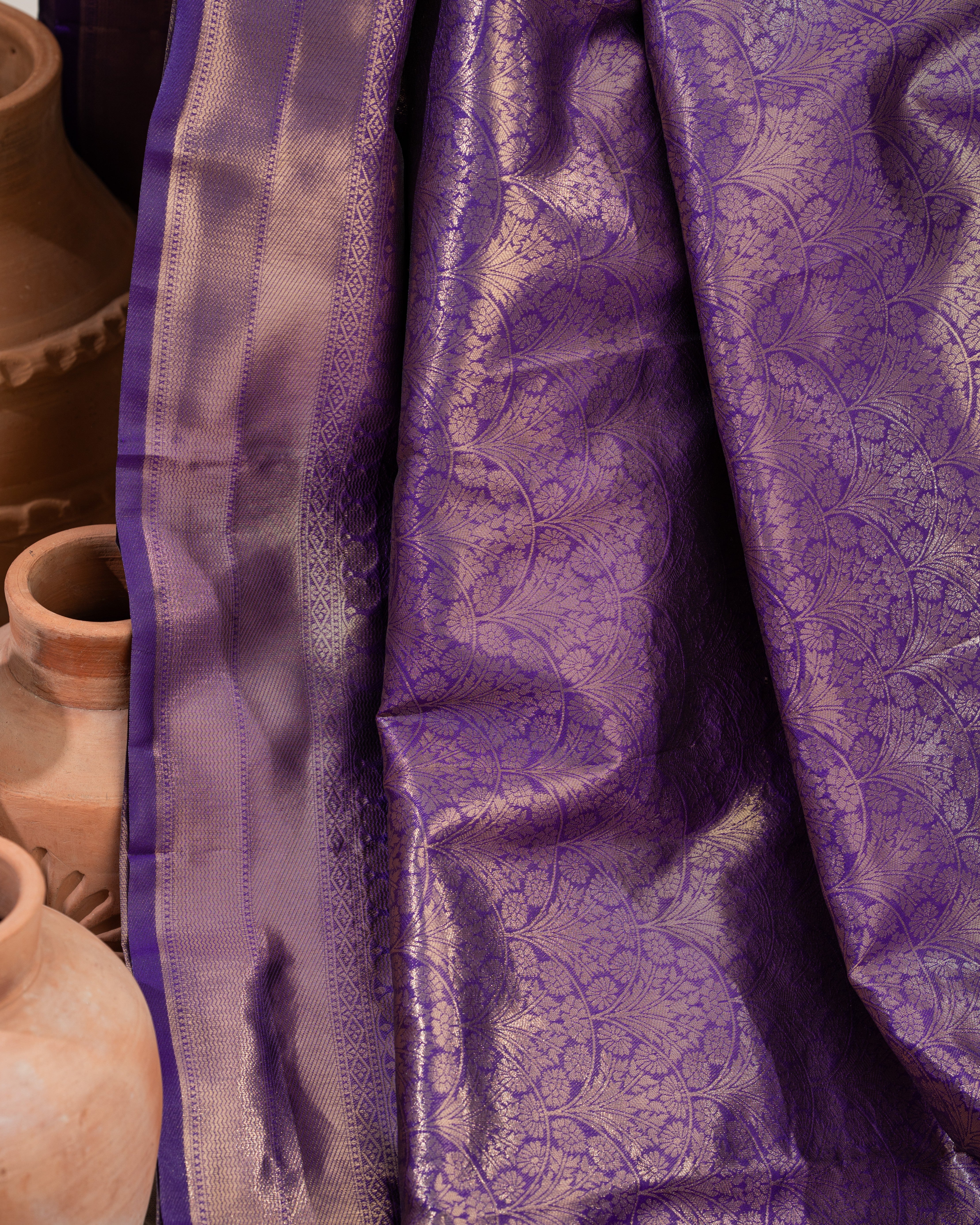 Brocade Soft Silk Saree in Beautiful Solid Colours