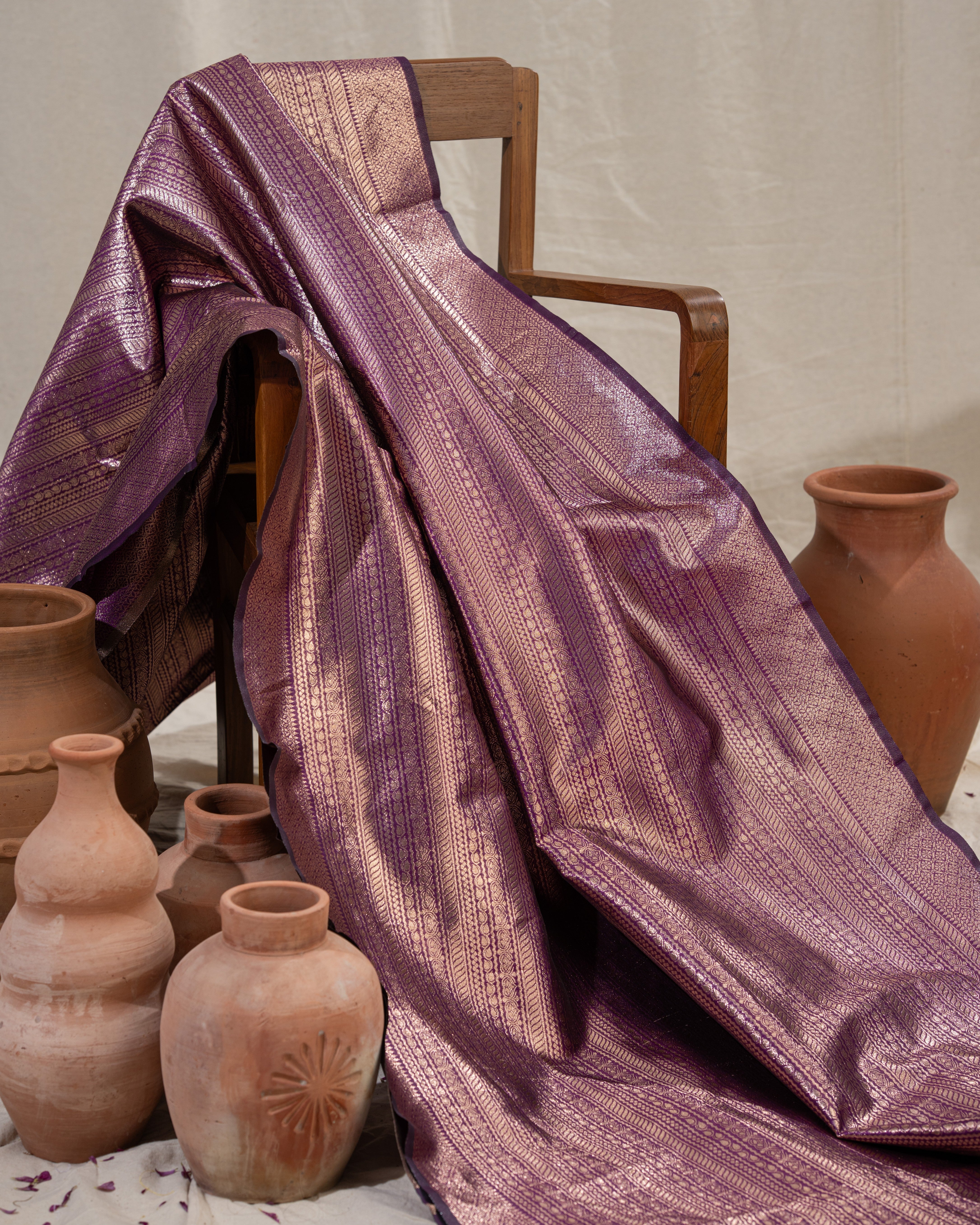 Elegant Solid Color Soft Silk Sarees with Rich Brocade Borders