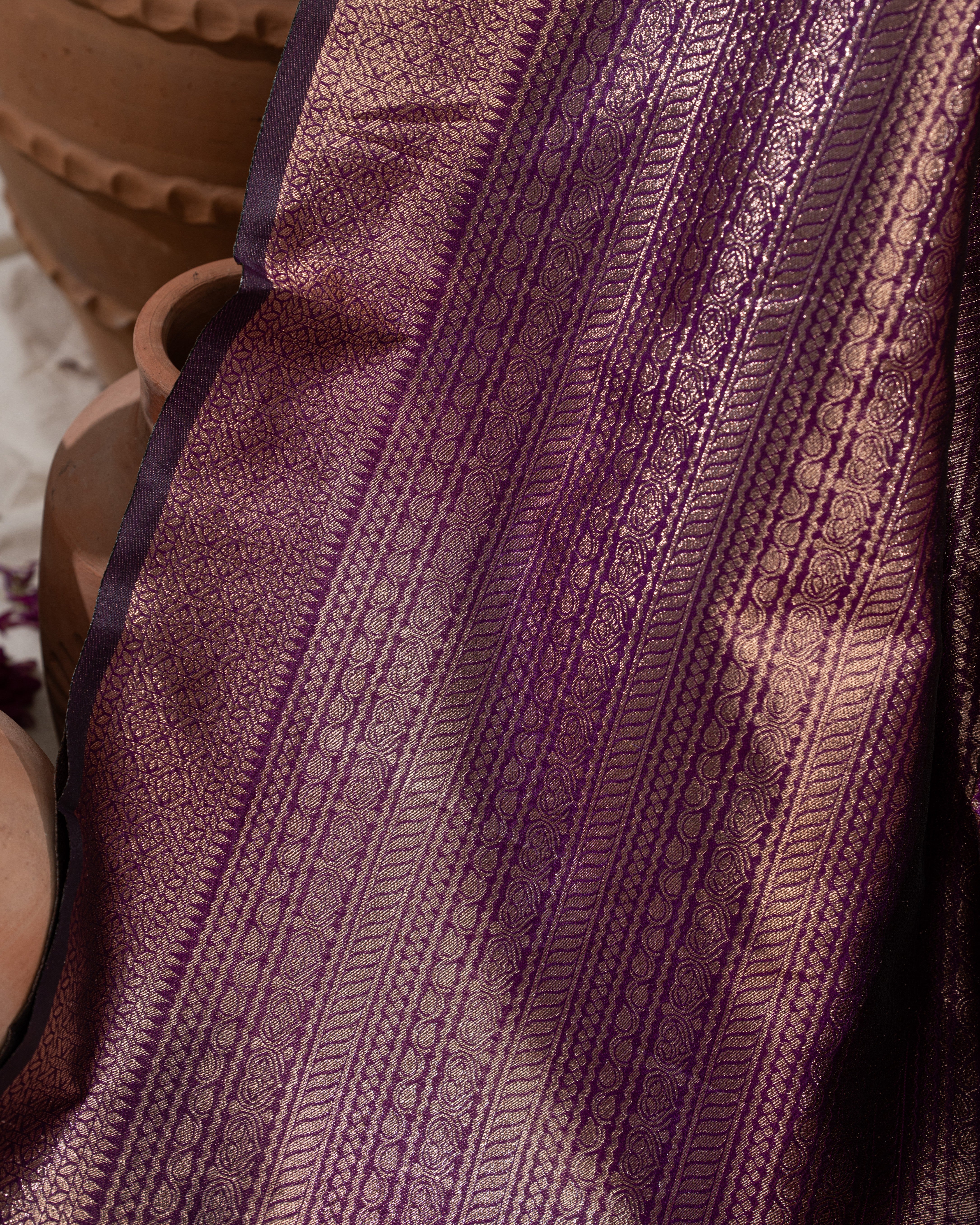 Elegant Solid Color Soft Silk Sarees with Rich Brocade Borders