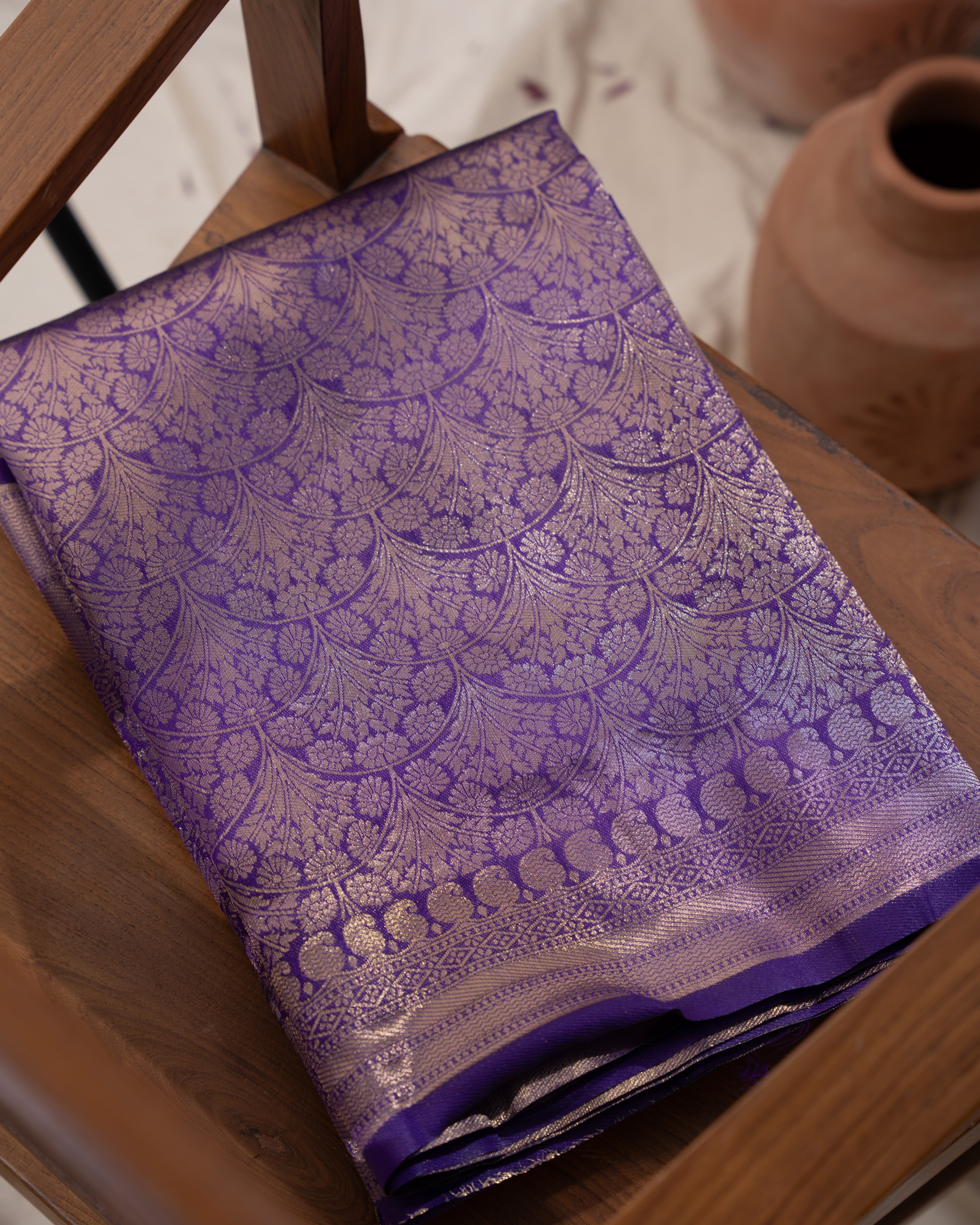 Brocade Soft Silk Saree in Beautiful Solid Colours