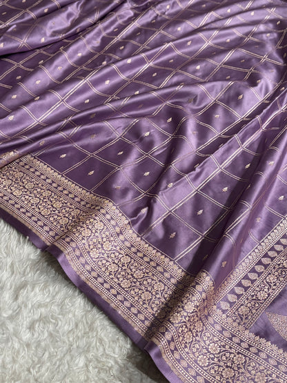 Banarasi Floral Border Mashru Silk Saree Black | Rupa Sona Jacquard Saree