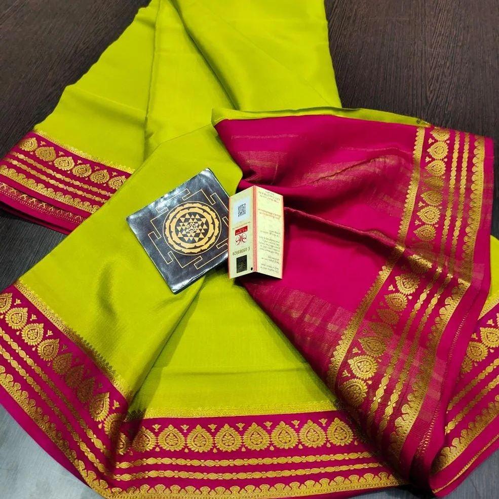 Exclusive Mysore Crepe Soft  Silk Sarees