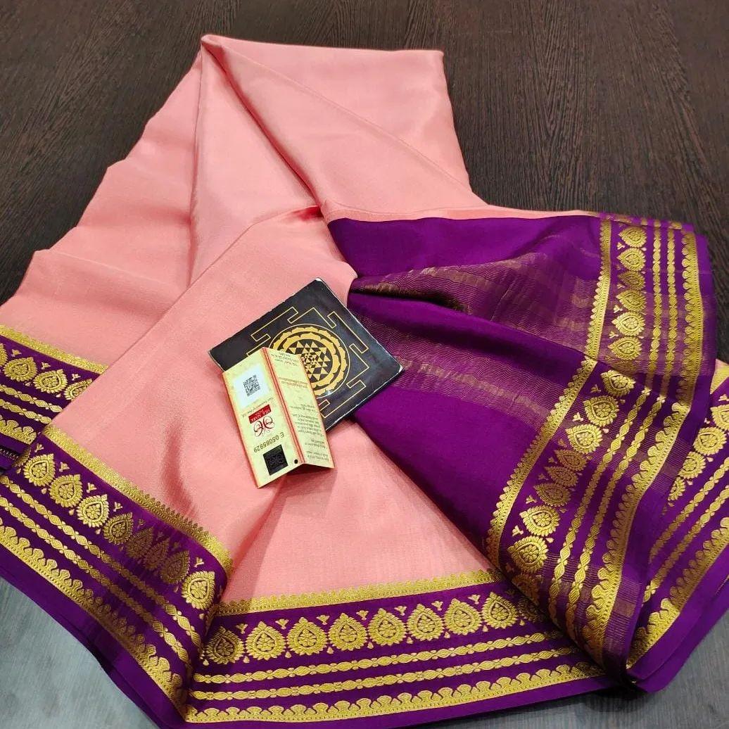 Exclusive Mysore Crepe Soft  Silk Sarees