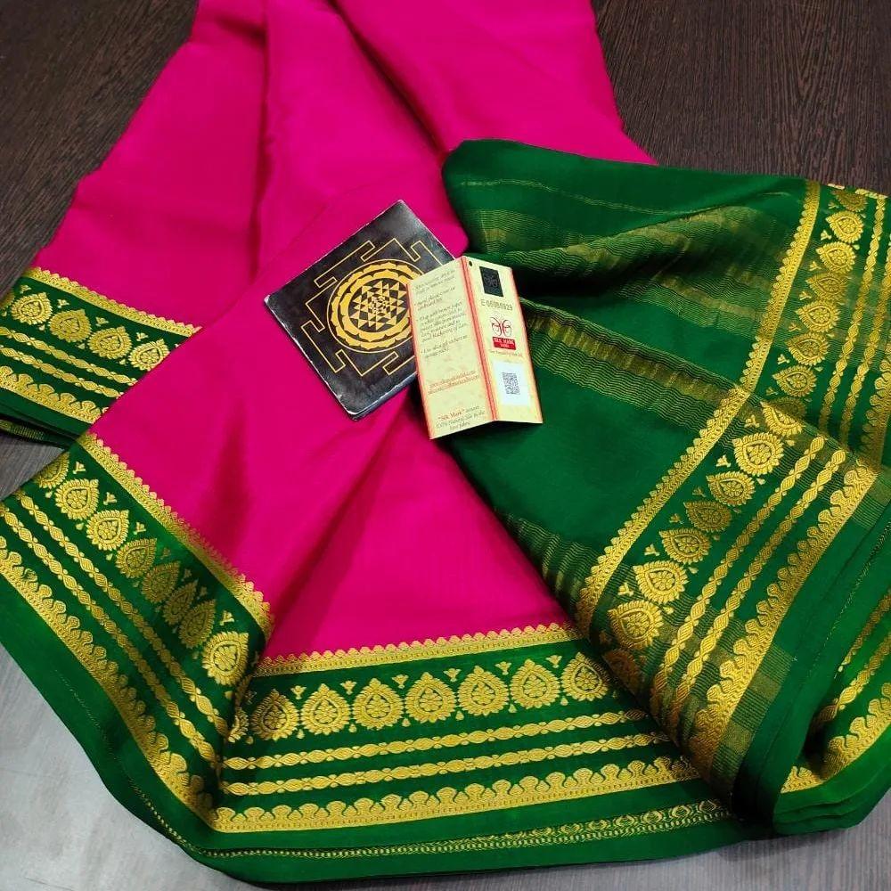 Exclusive Mysore Crepe Soft  Silk Sarees
