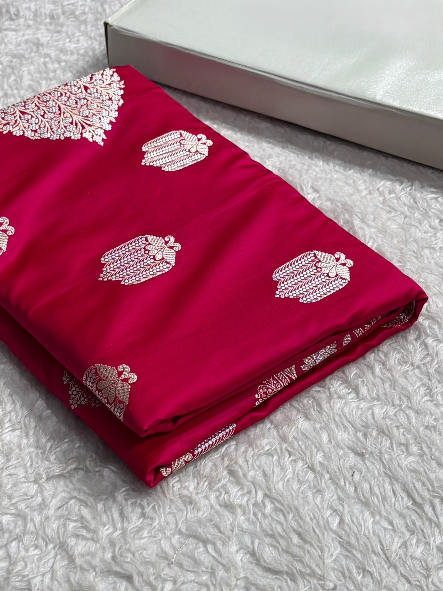 Banarasi Mashru Silk Saree Black | Minakari Boota Rupa Sona Jacquard Saree