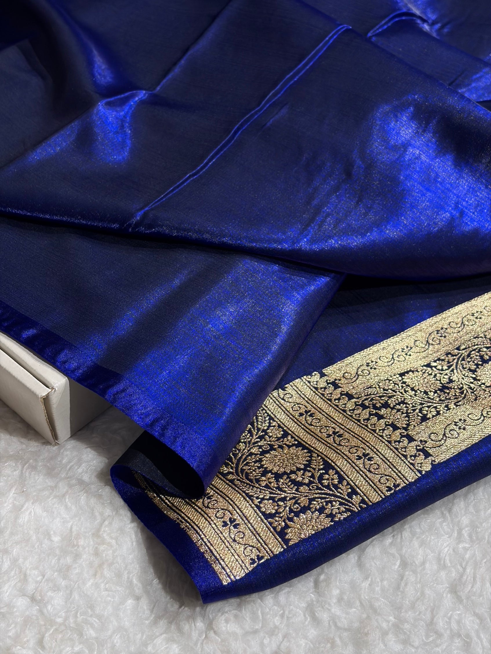 Cross Pattern Banarasi Satin Silk Saree | Jacquard Weave Satin Katan Silk Saree for Women
