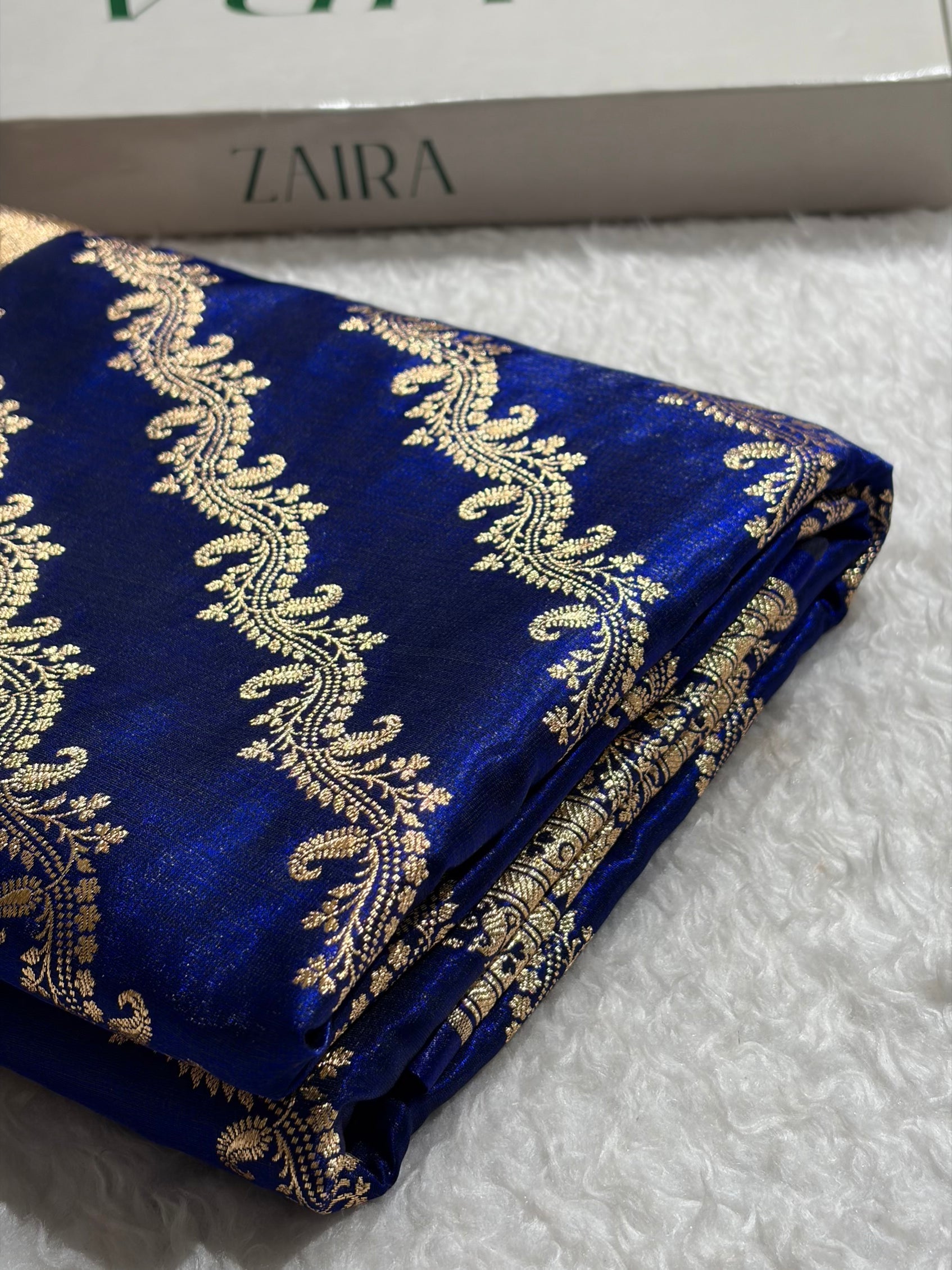 Cross Pattern Banarasi Satin Silk Saree | Jacquard Weave Satin Katan Silk Saree for Women