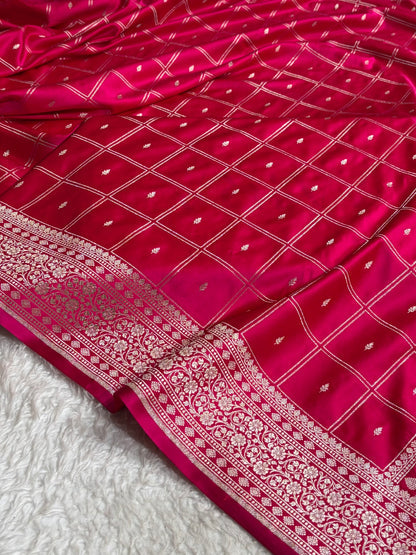 Banarasi Floral Border Mashru Silk Saree Black | Rupa Sona Jacquard Saree