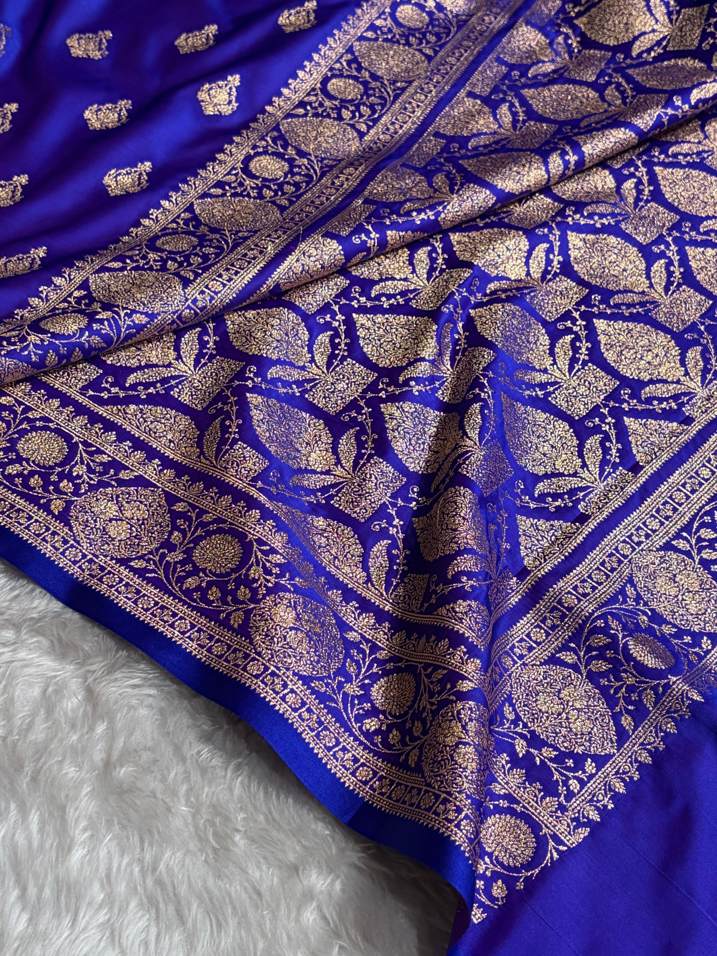 Mysorepattu Premium Satin Katan Silk Saree for Women | Jacquard Loom Woven Designer Saree