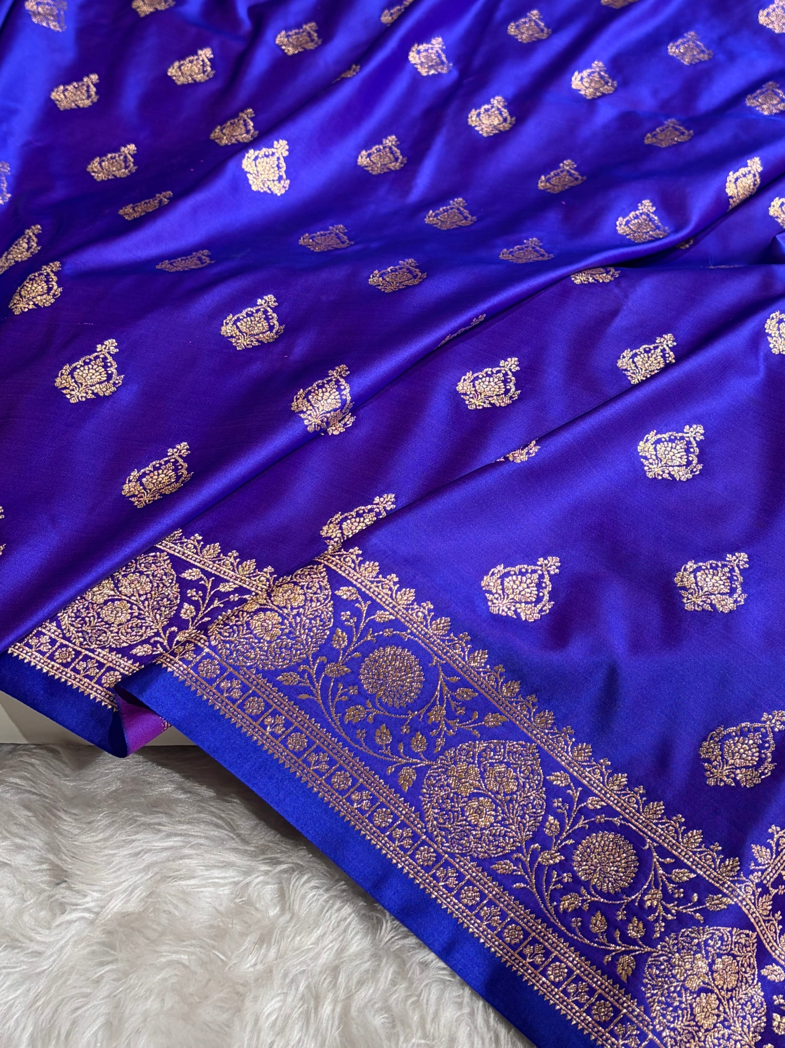 Mysorepattu Premium Satin Katan Silk Saree for Women | Jacquard Loom Woven Designer Saree