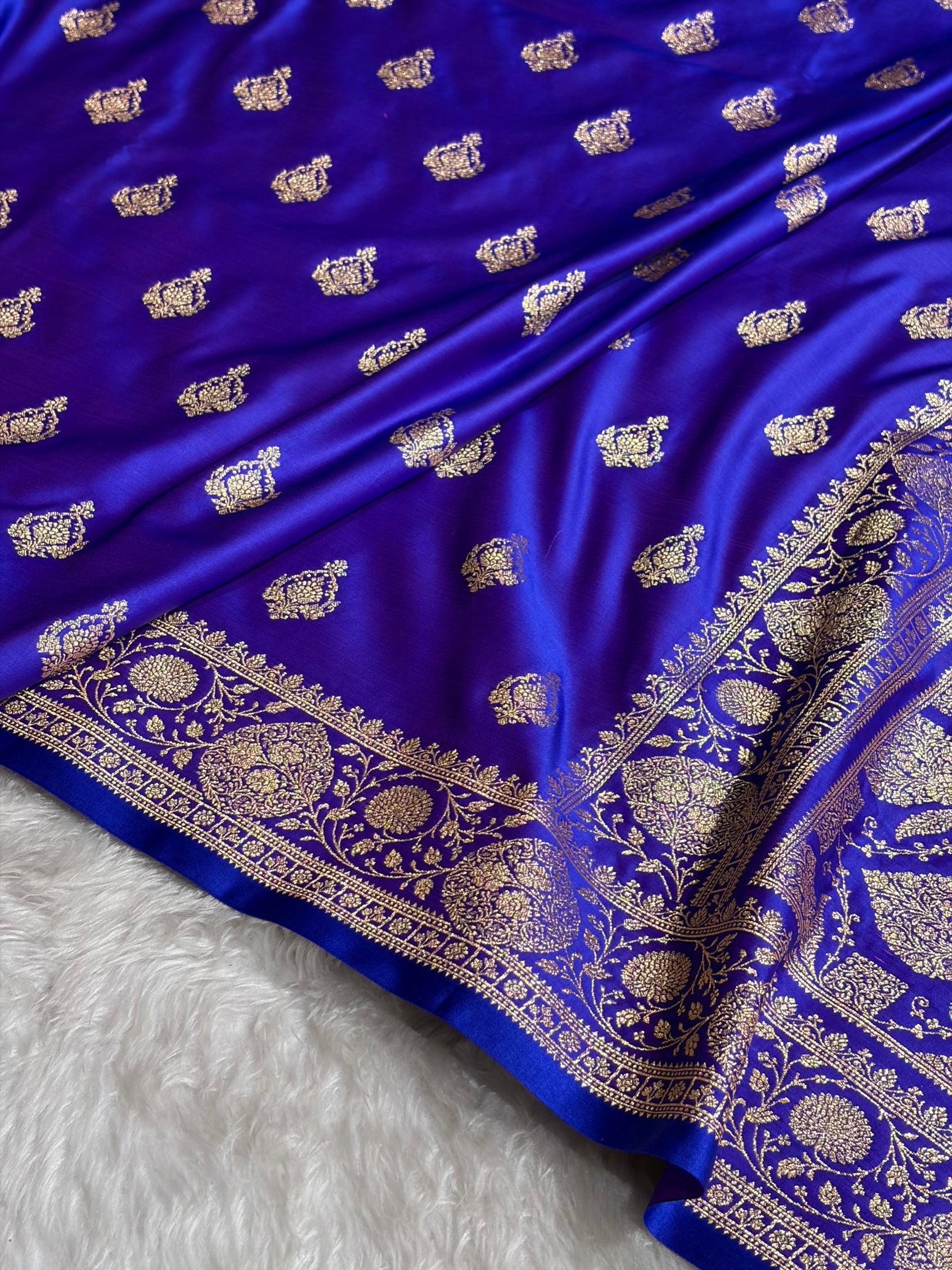Mysorepattu Premium Satin Katan Silk Saree for Women | Jacquard Loom Woven Designer Saree