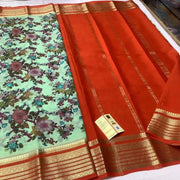 Mysore Printed Floral Silk Sarees for Celebrations