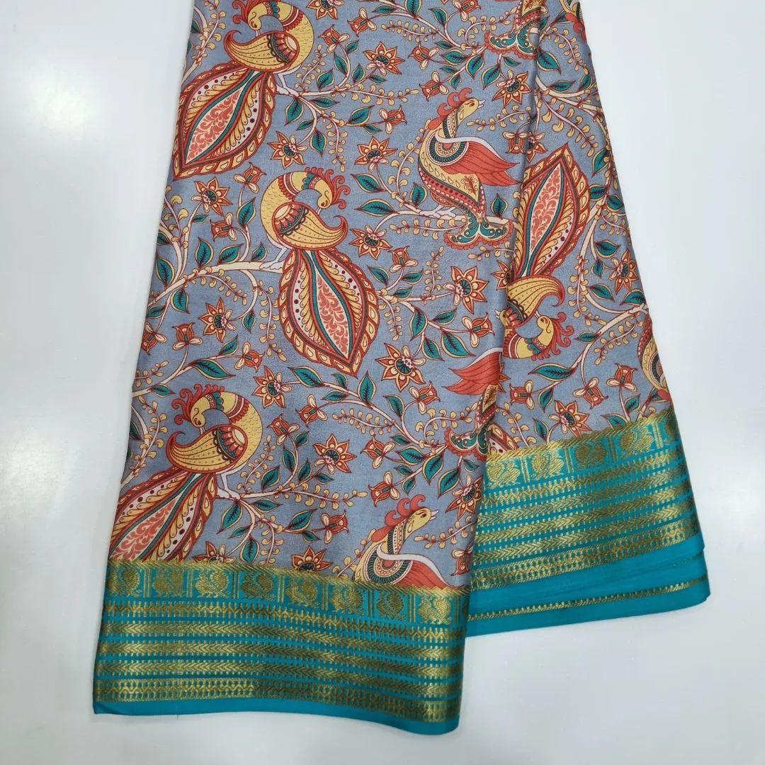 Kalamkari Print Meets Mysore Crepe in Luxe Style