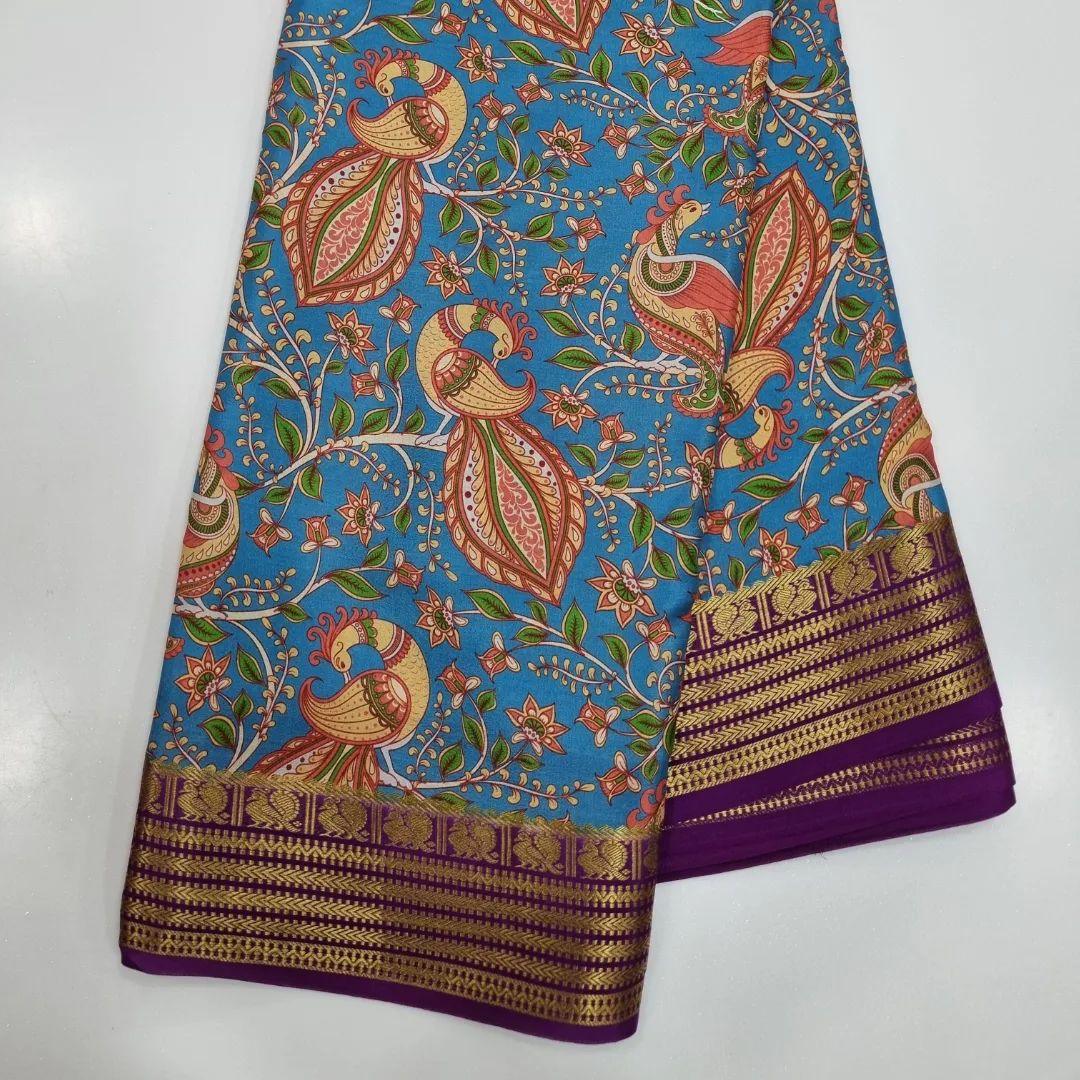Kalamkari Print Meets Mysore Crepe in Luxe Style