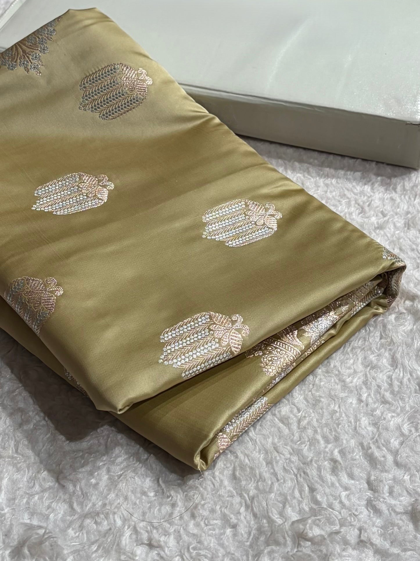 Banarasi Mashru Silk Saree Black | Minakari Boota Rupa Sona Jacquard Saree