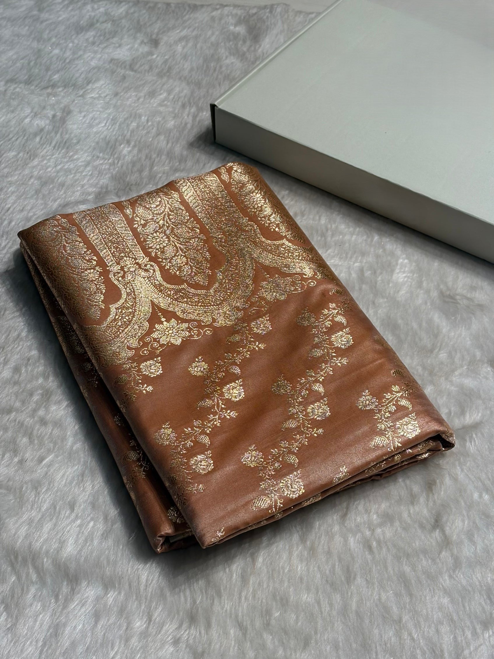 Banarasi Cross Jaal Satin Katan Silk Saree | Jacquard Woven Traditional Banarasi Saree