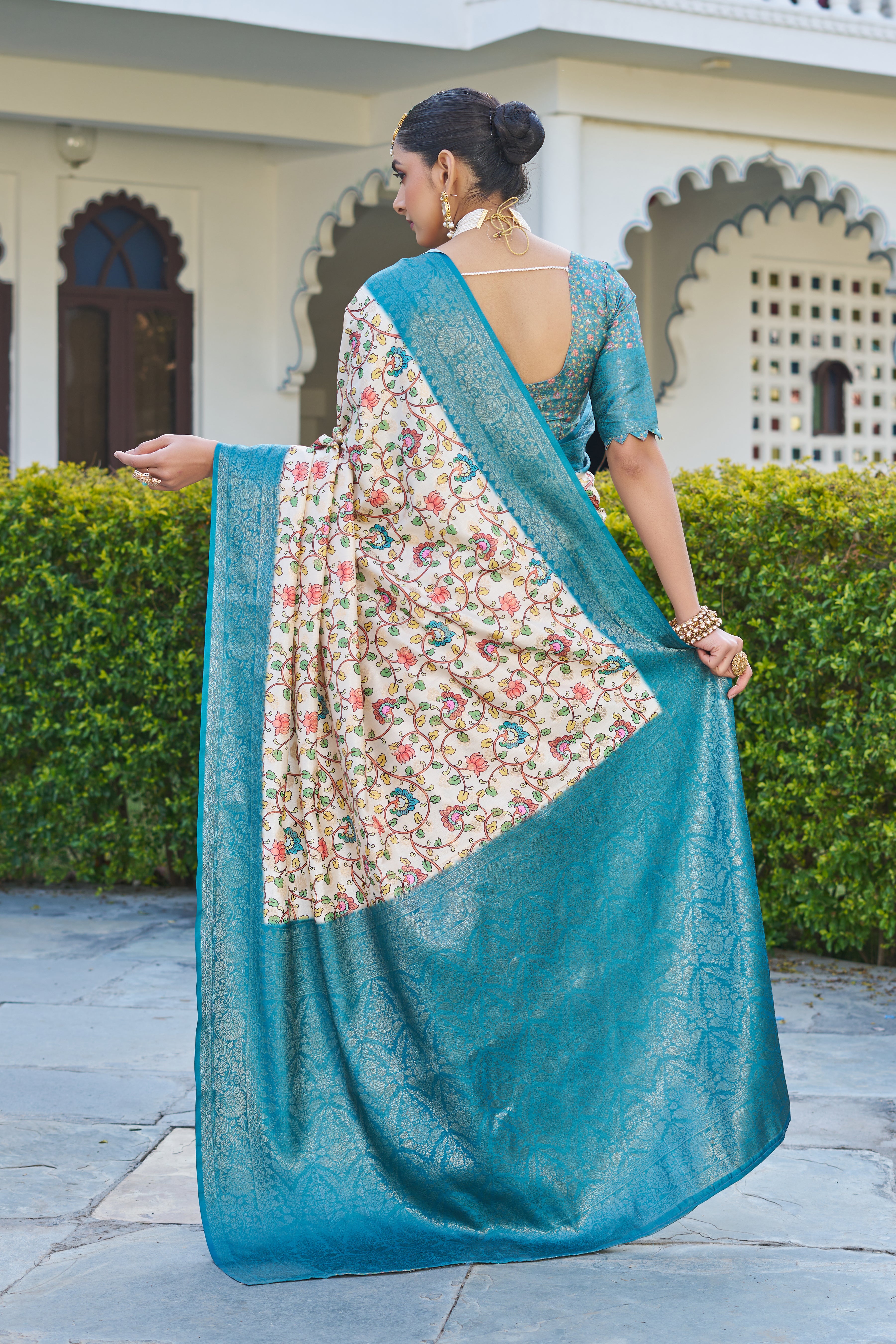 Modern Muse: Digital Printed Magic on Soft Tussar Silk